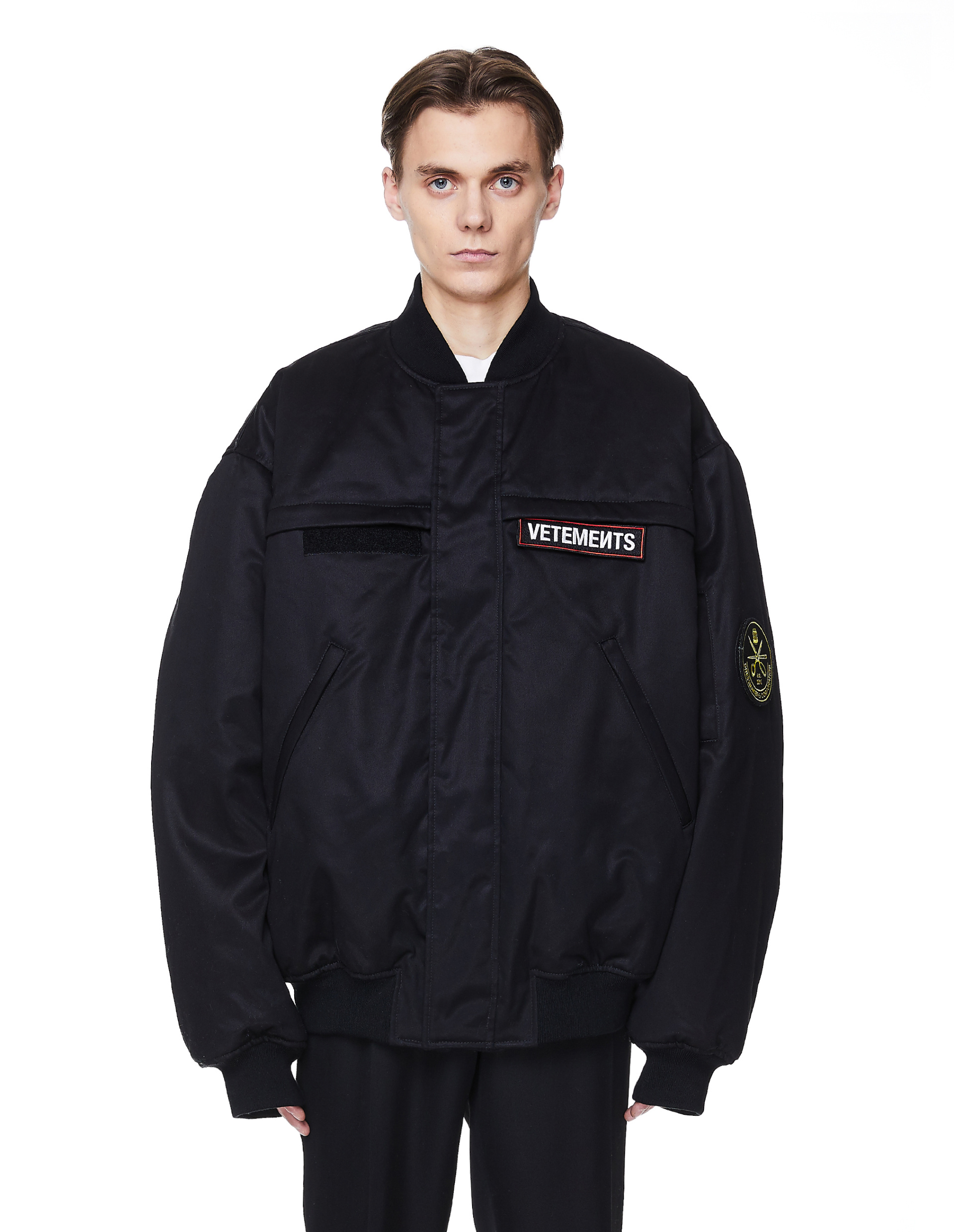VETEMENTS Полицейский бомбер из хлопка