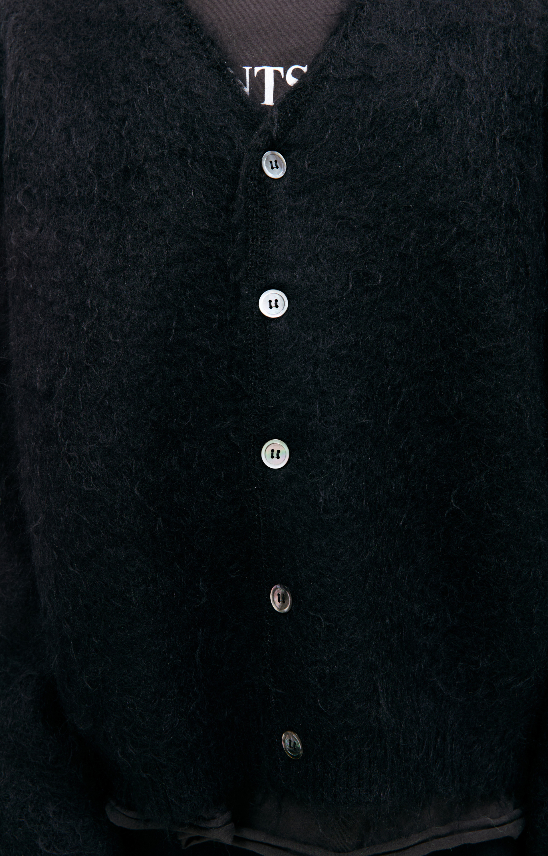 Saint Michael Черный кардиган с перламутровыми пуговицами