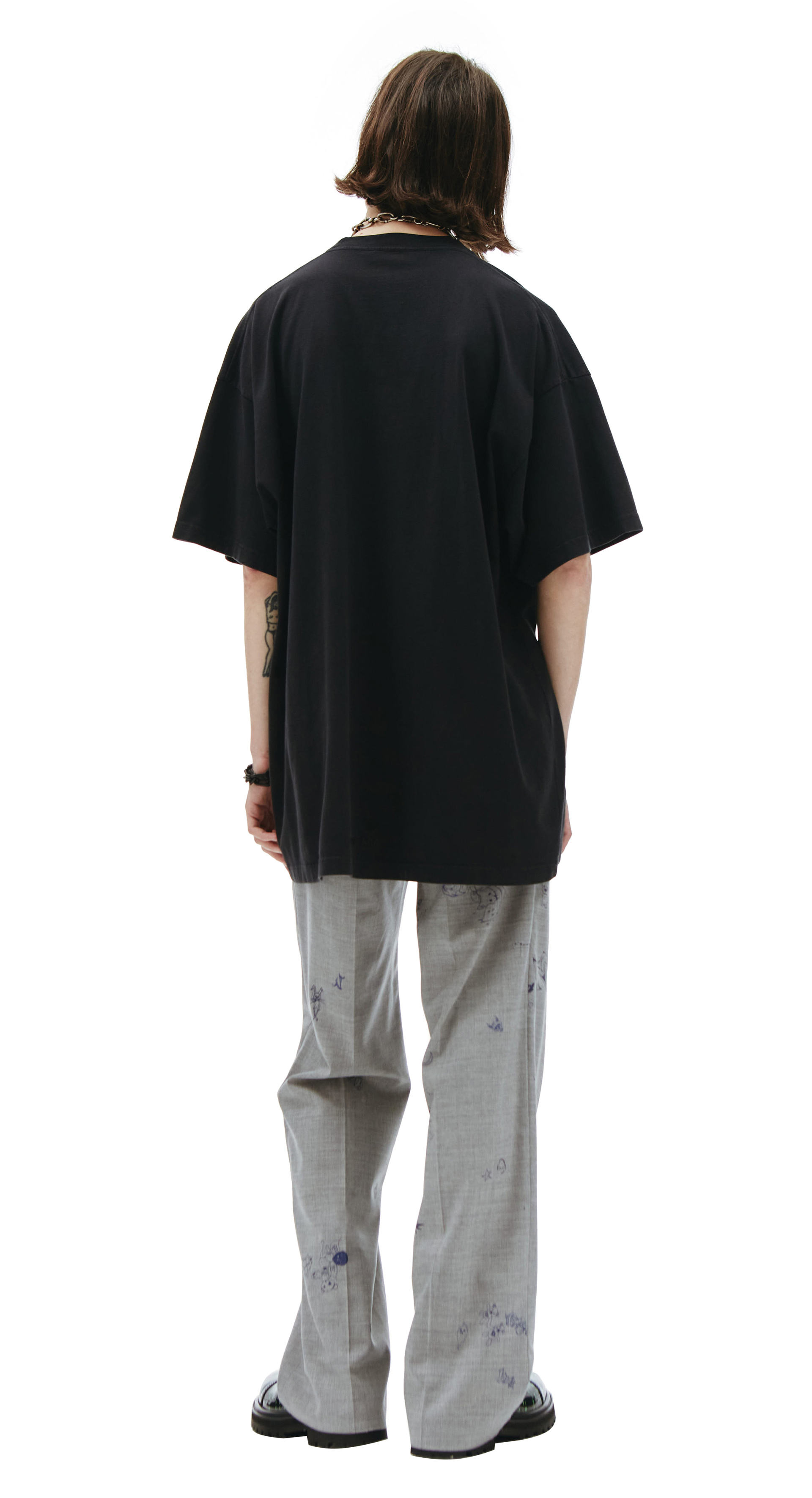 Balenciaga Оверсайз футболка с принтом Симпсоны