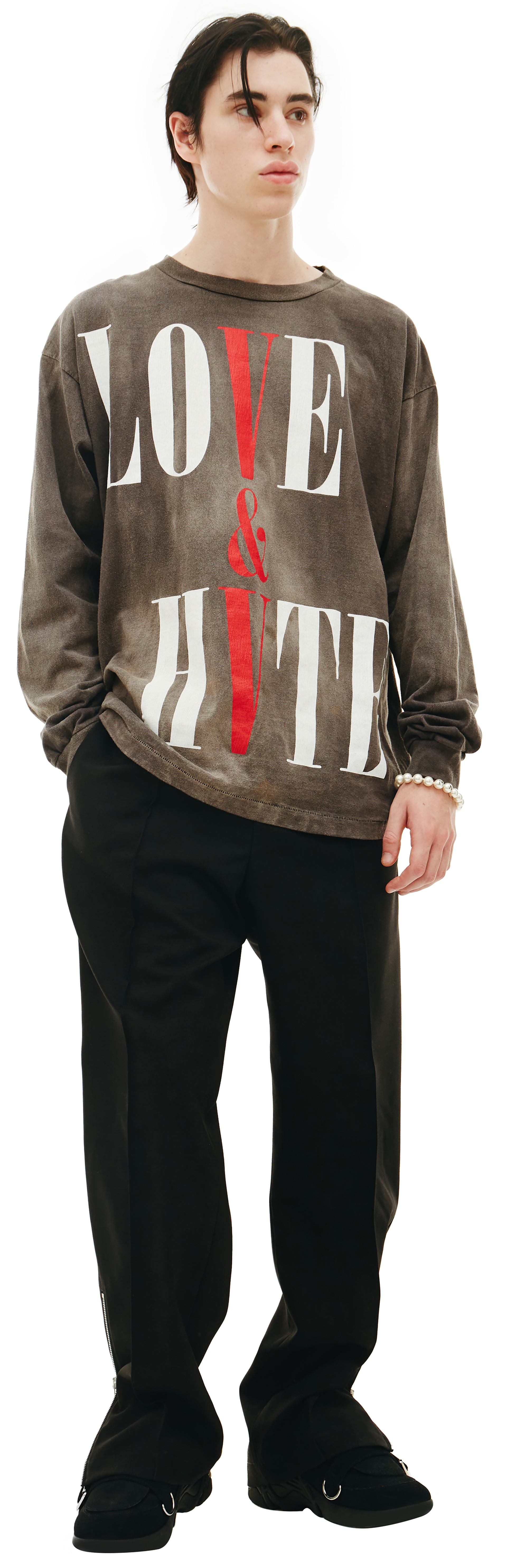 Saint Michael Лонгслив с принтом Vlone x Saint Michael