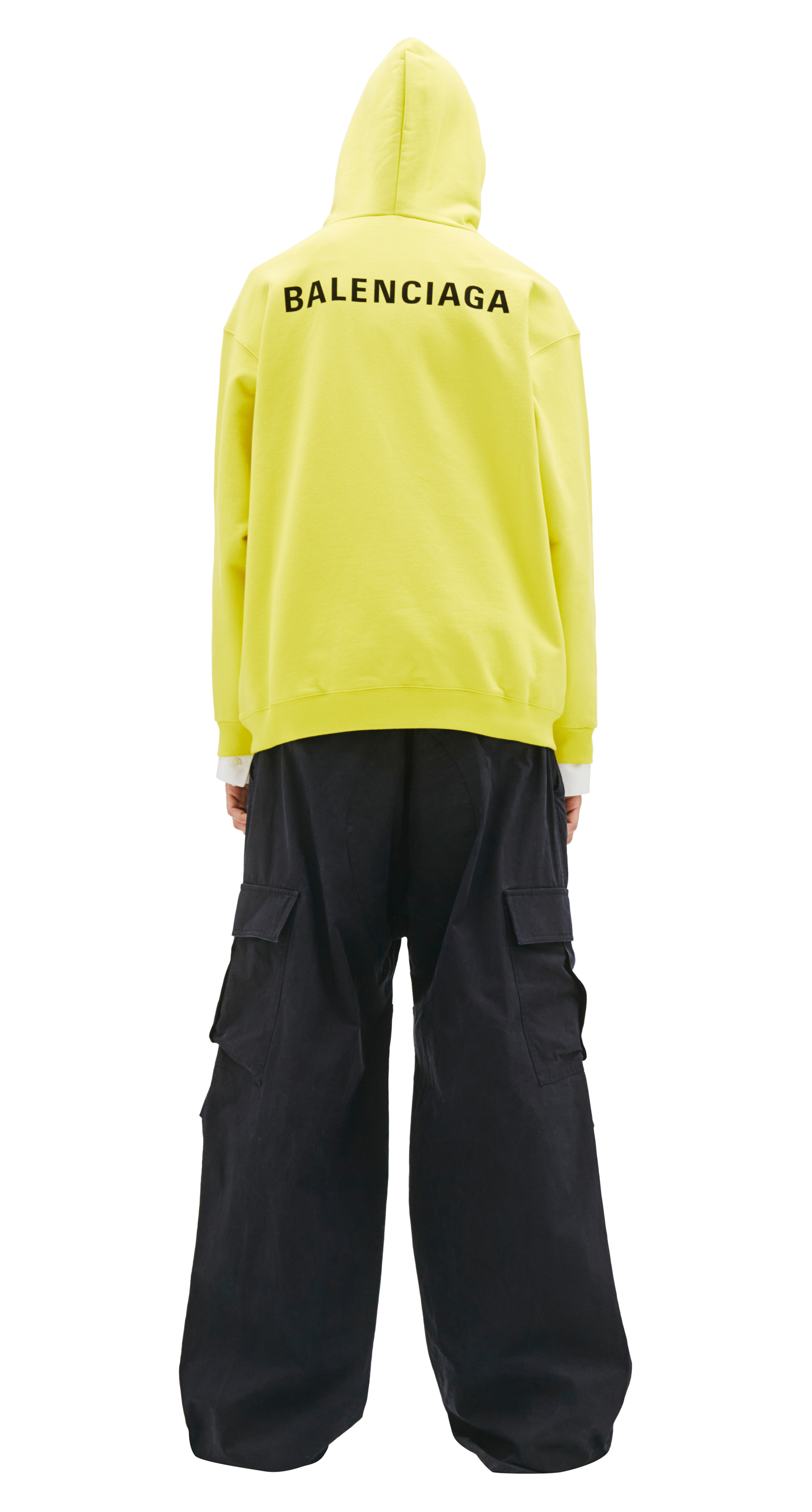 Balenciaga Желтое худи с логотипом