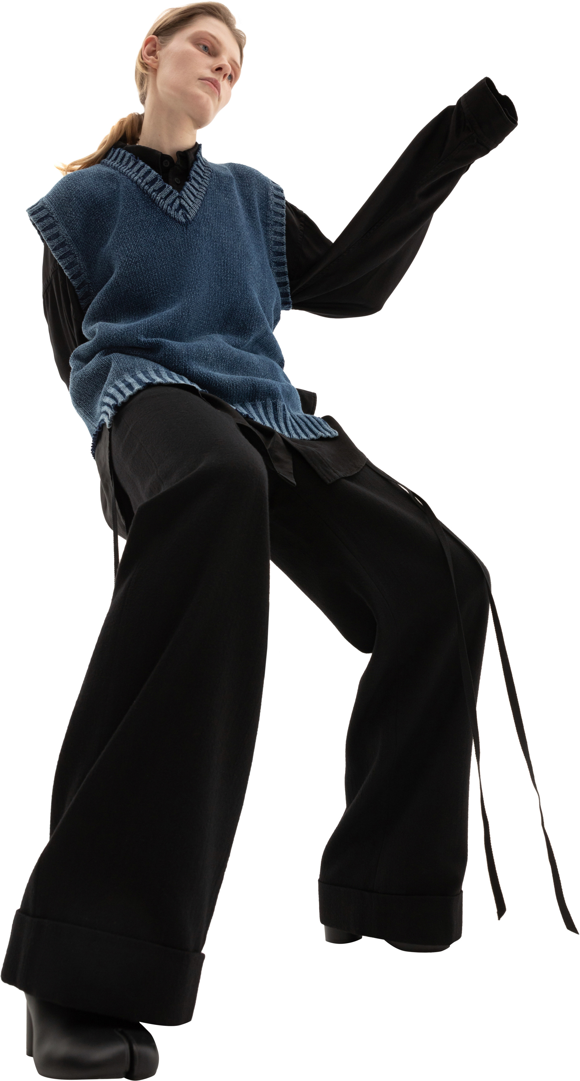 Maison Margiela Синий жилет С V-вырезом