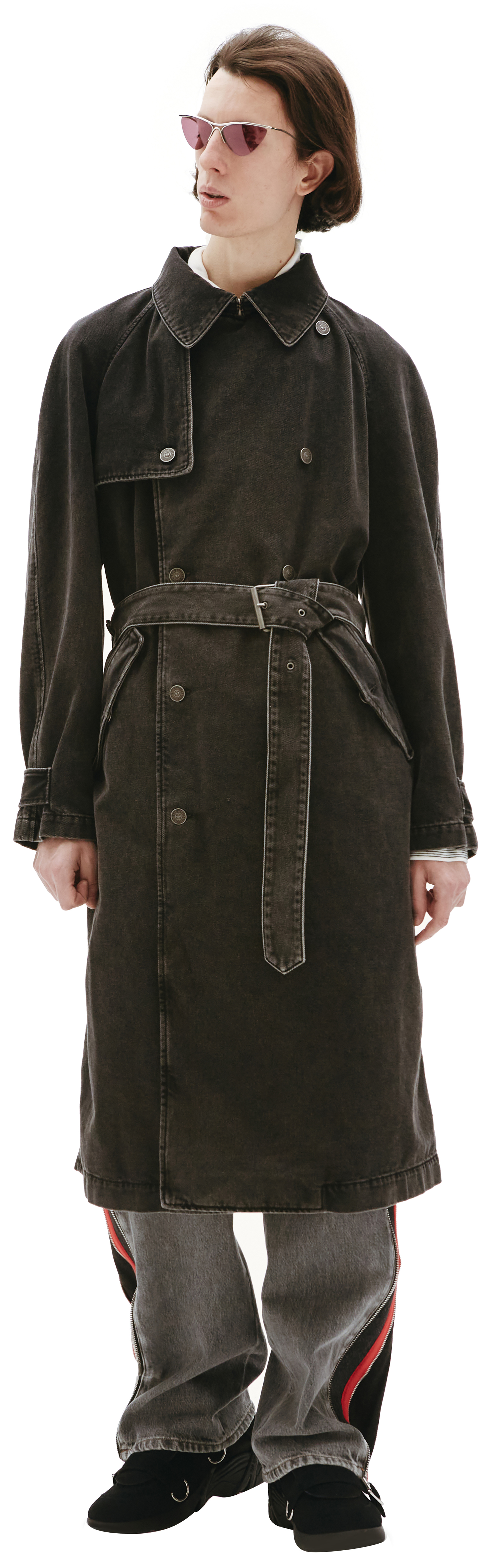 Diesel Джинсовое пальто с поясом