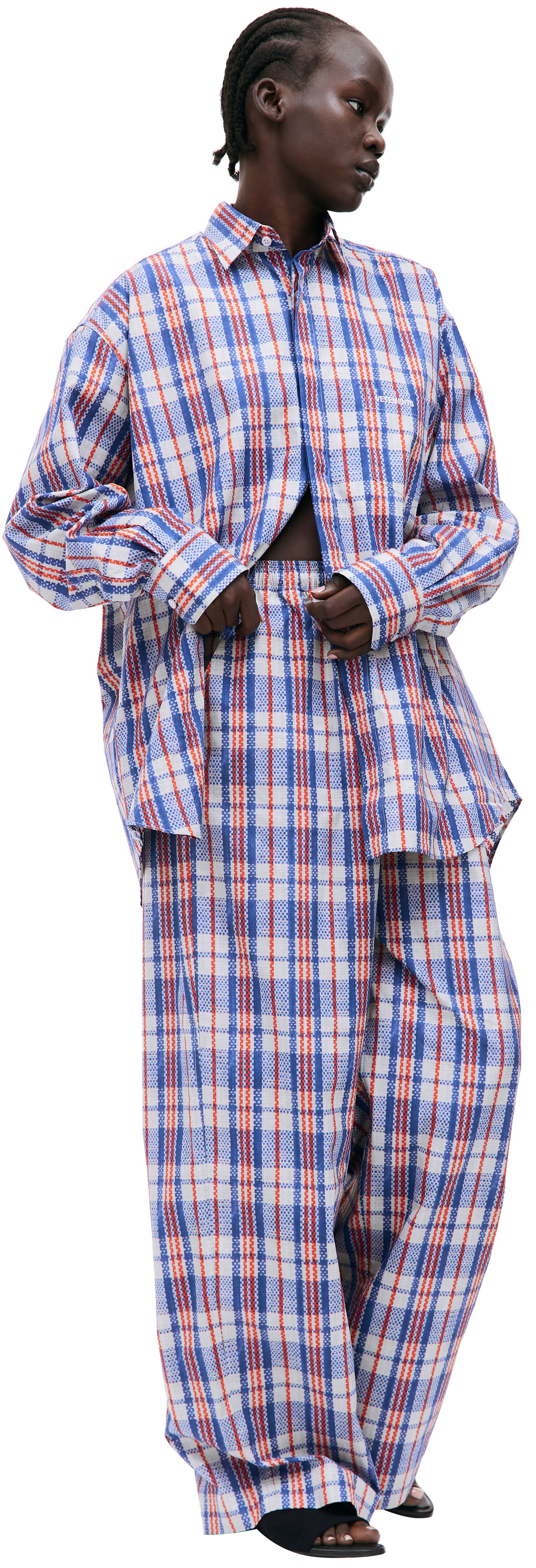 VETEMENTS Широкие брюки в клетку