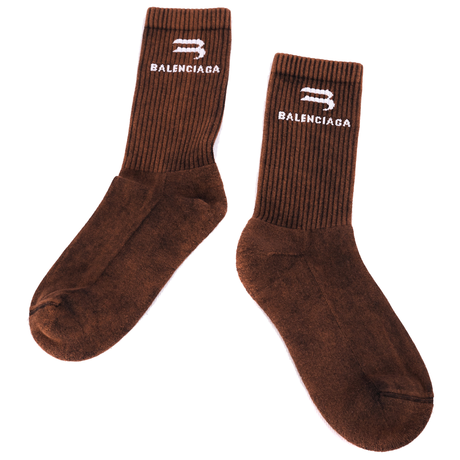 Balenciaga Коричневые носки с логотипом
