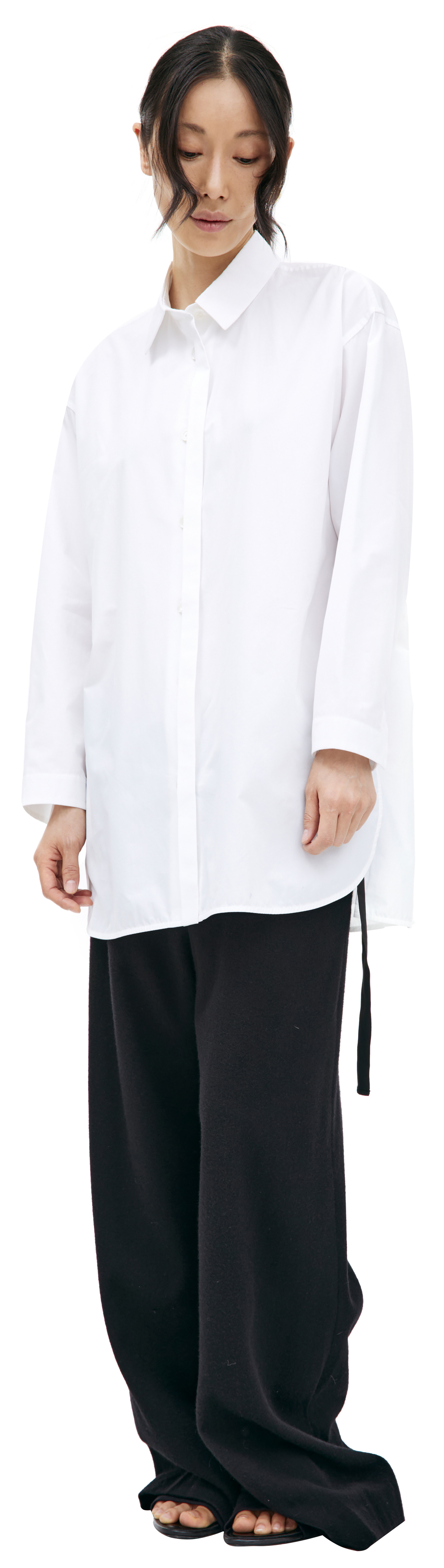 Jil Sander Белая рубашка из хлопка