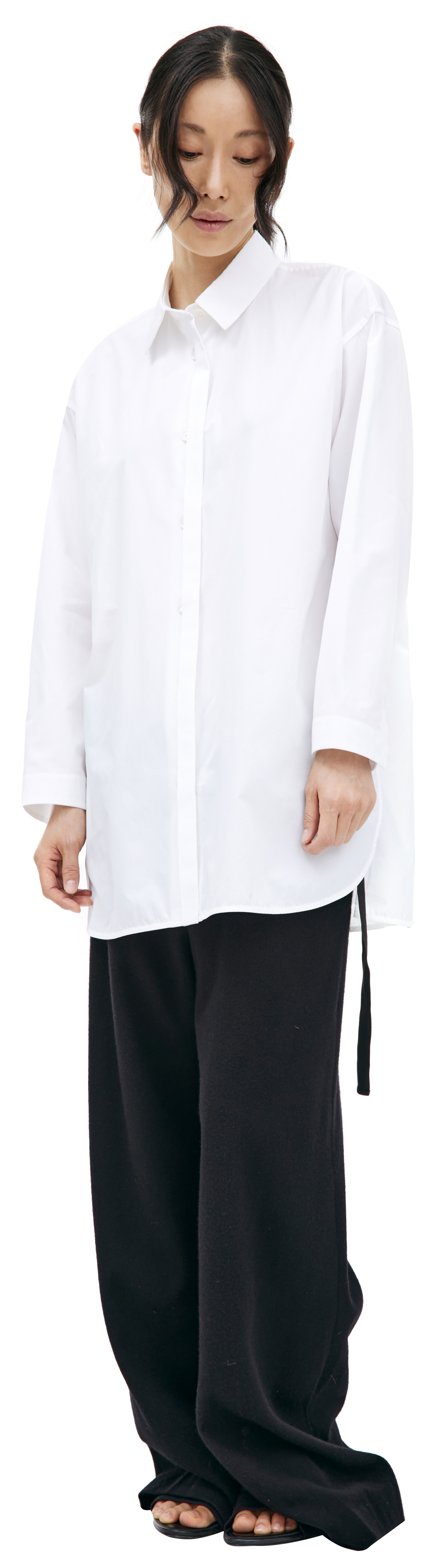 Jil Sander Белая рубашка из хлопка