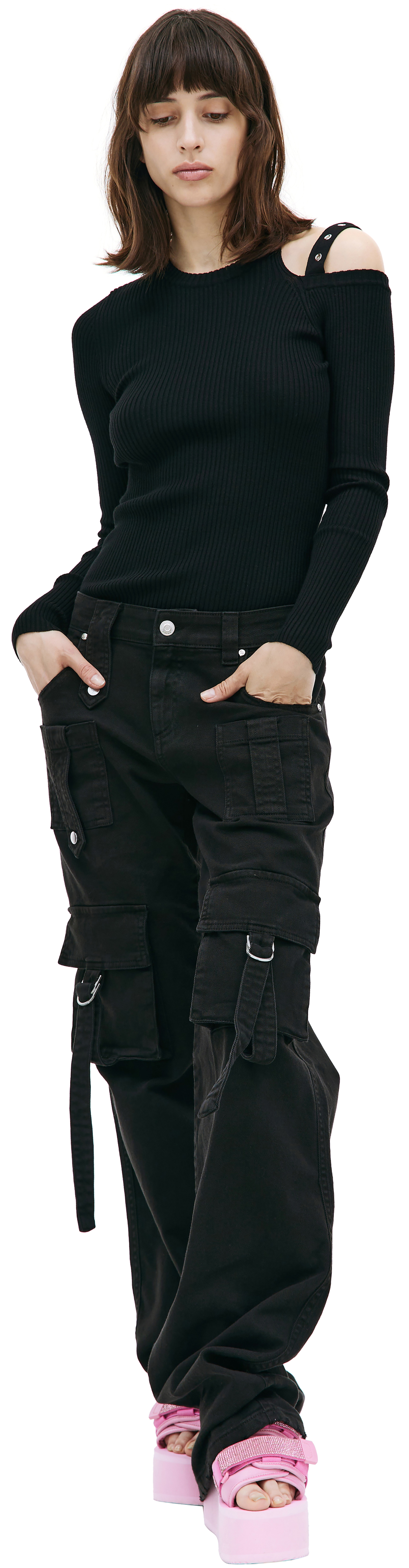 Blumarine Свитер с вырезом на плече