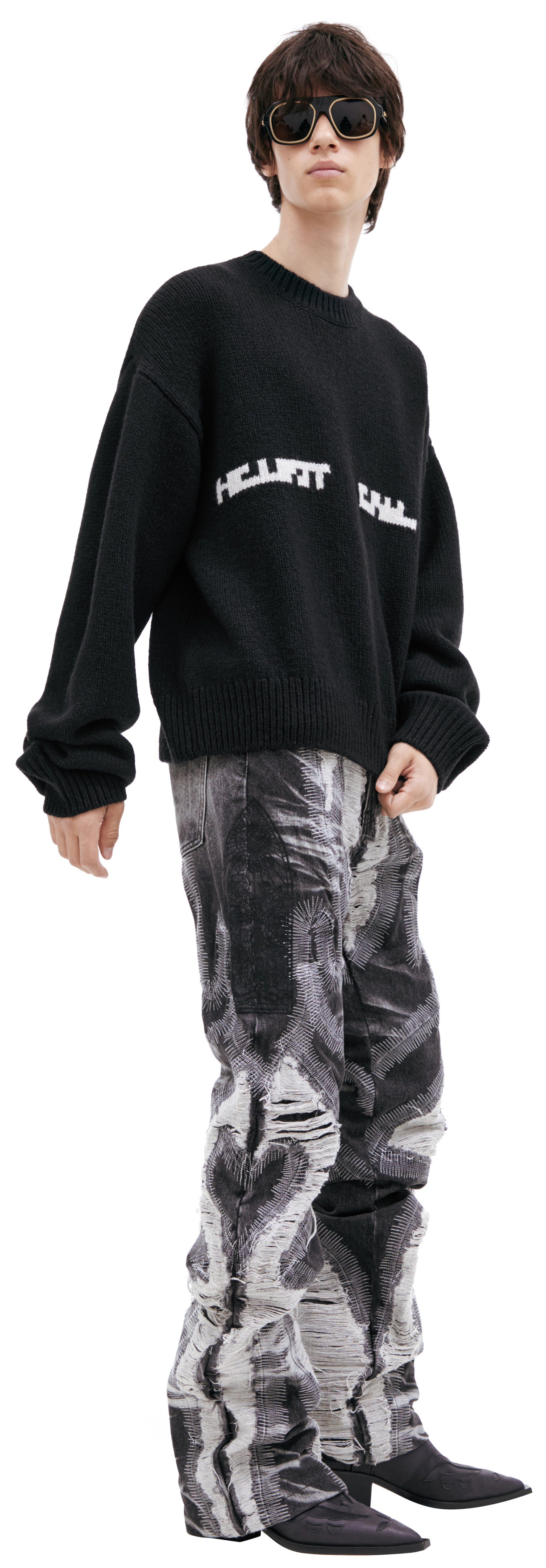 Heliot Emil Черный свитер из шерсти