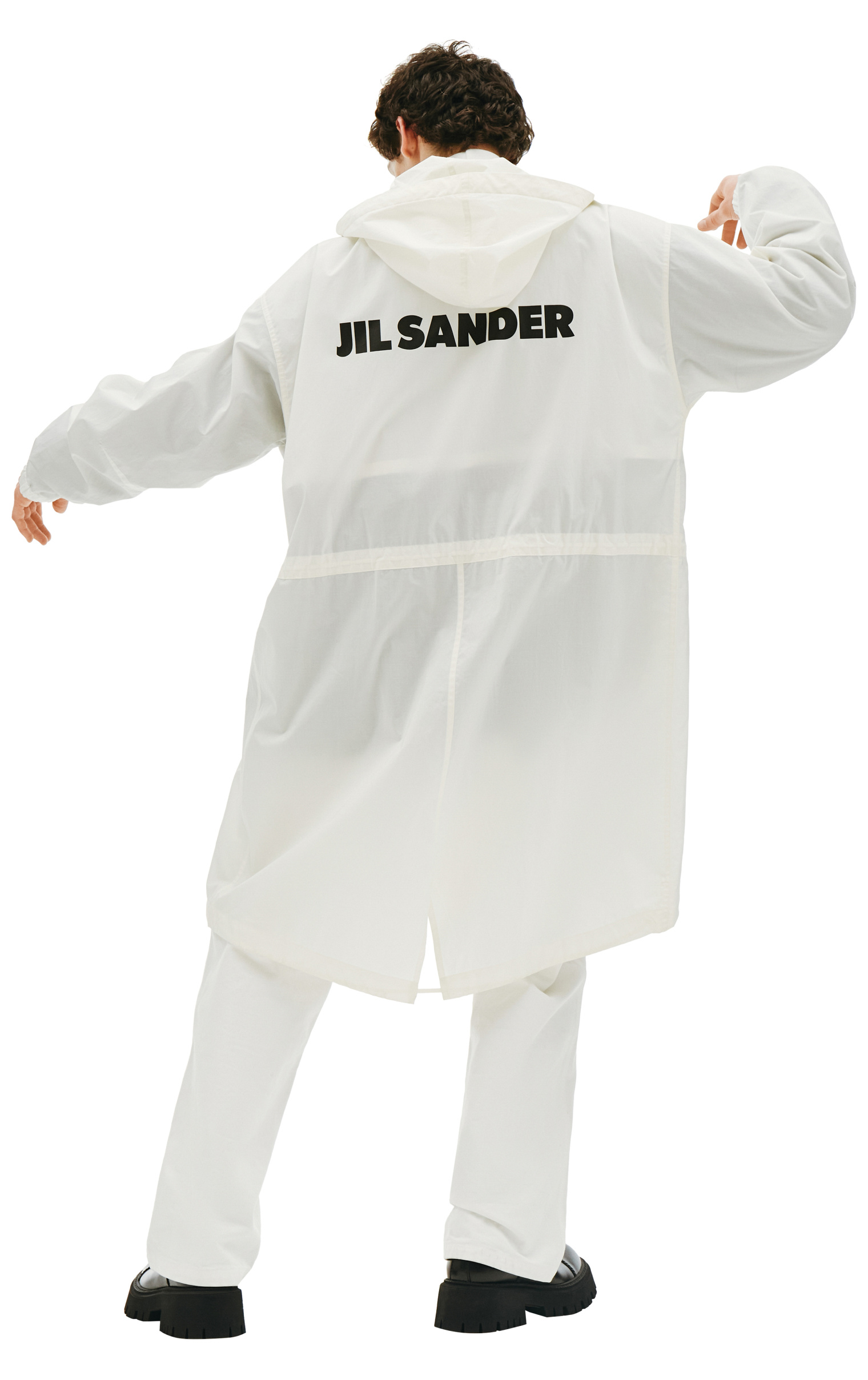 Jil Sander Парка с логотипом на спинке