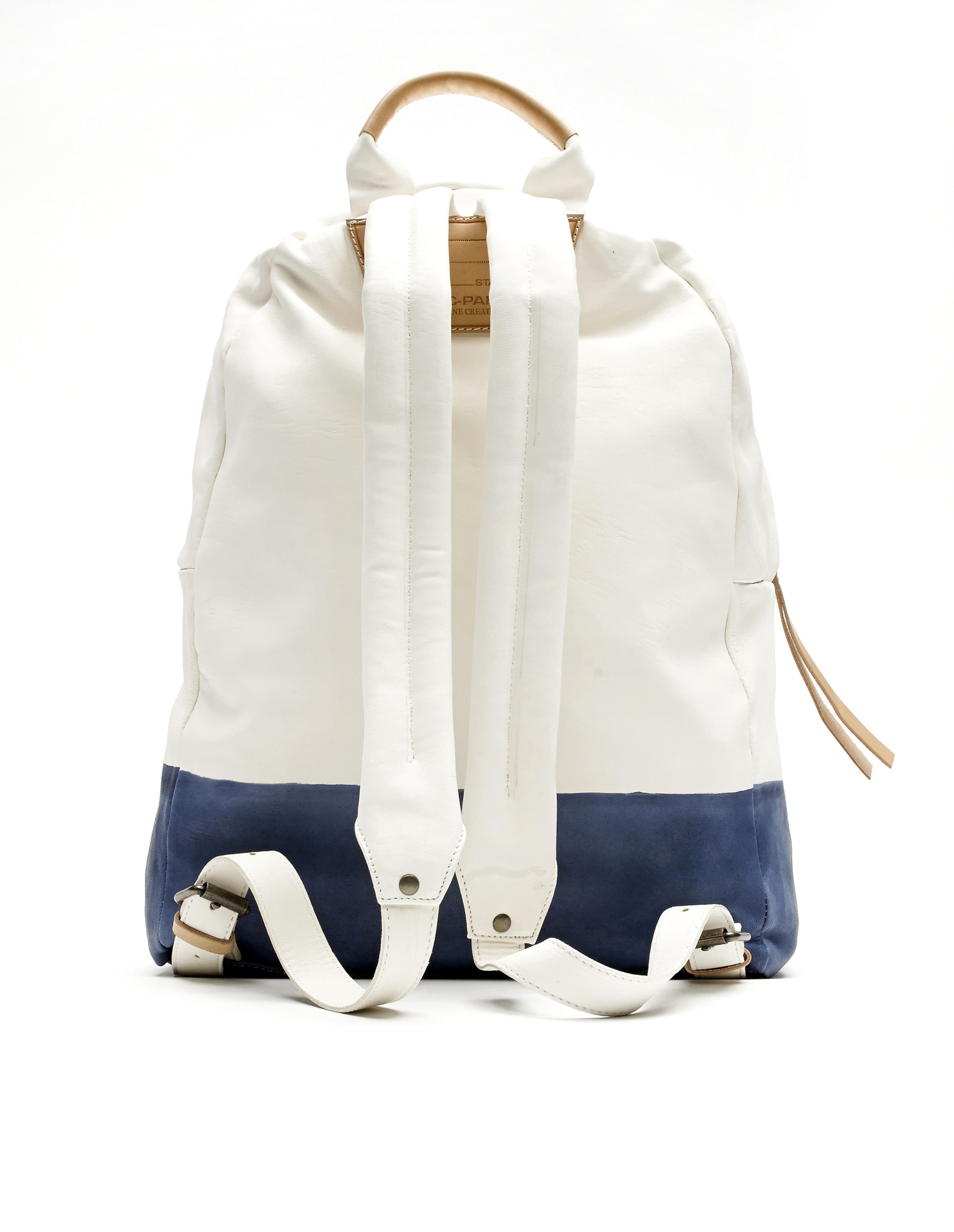 Officine Creative Кожаный двухцветный рюкзак