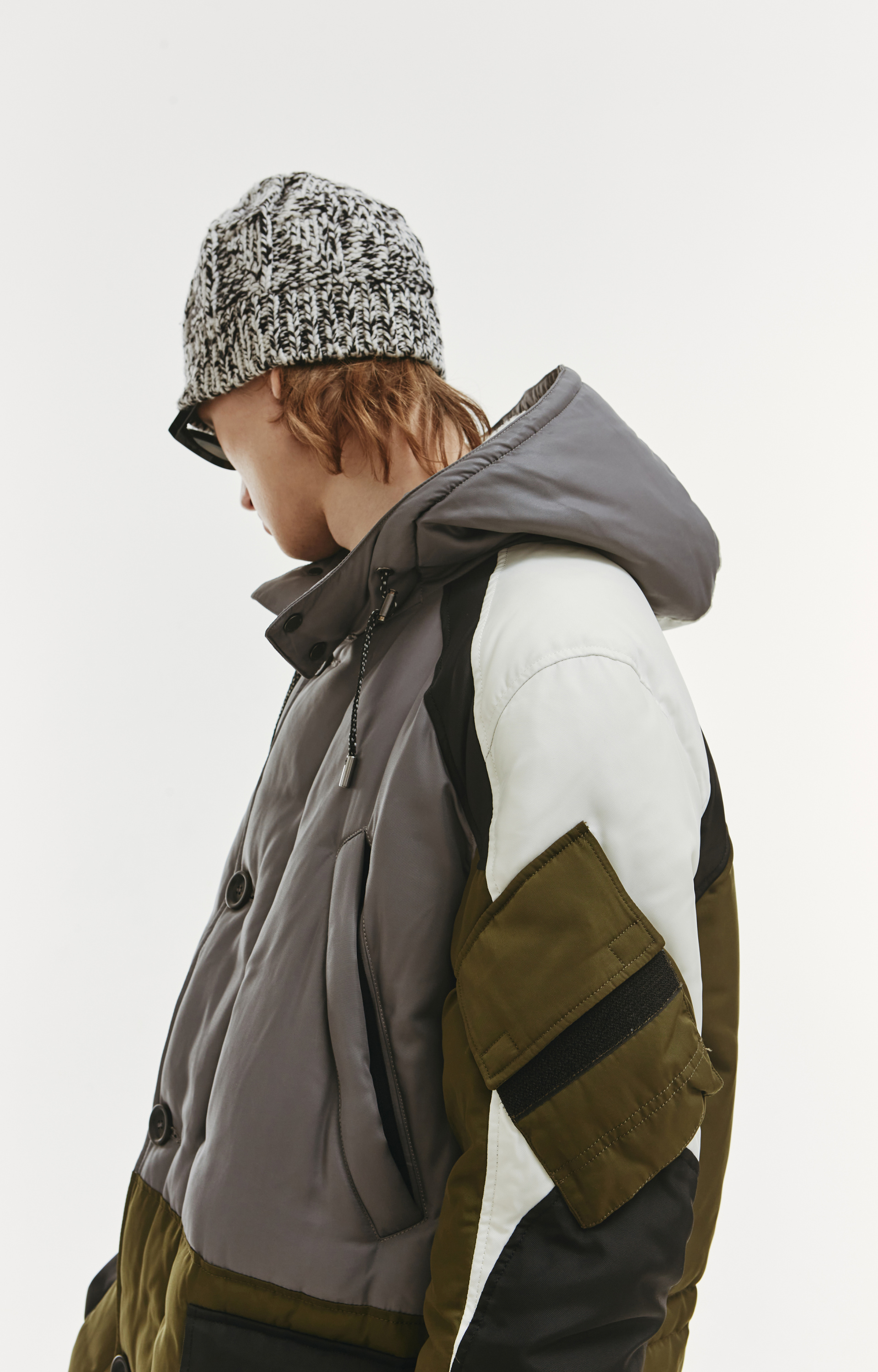 Yves Salomon Пуховая парка с отделкой из овчины