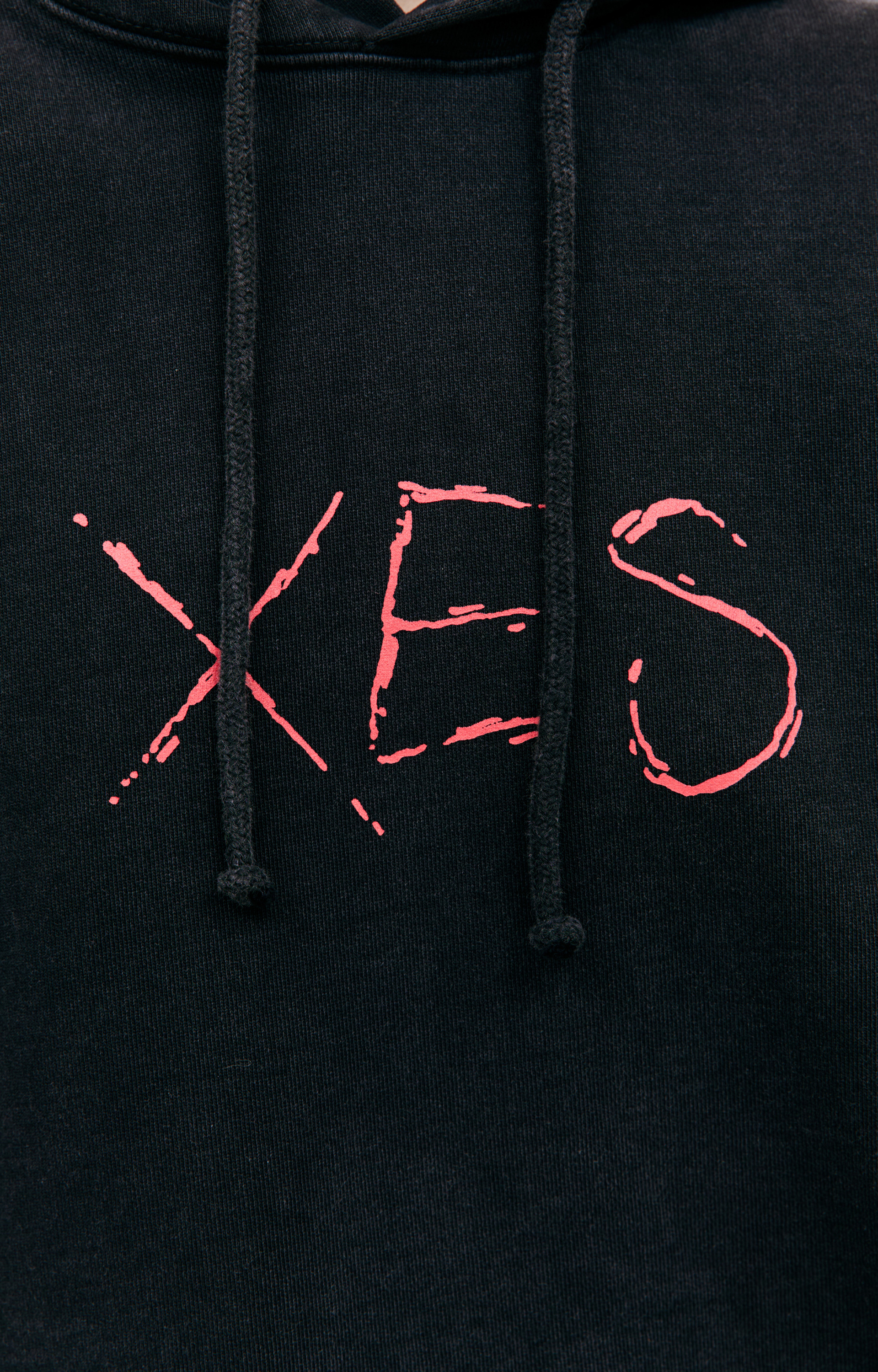 VETEMENTS Черное худи с принтом XES