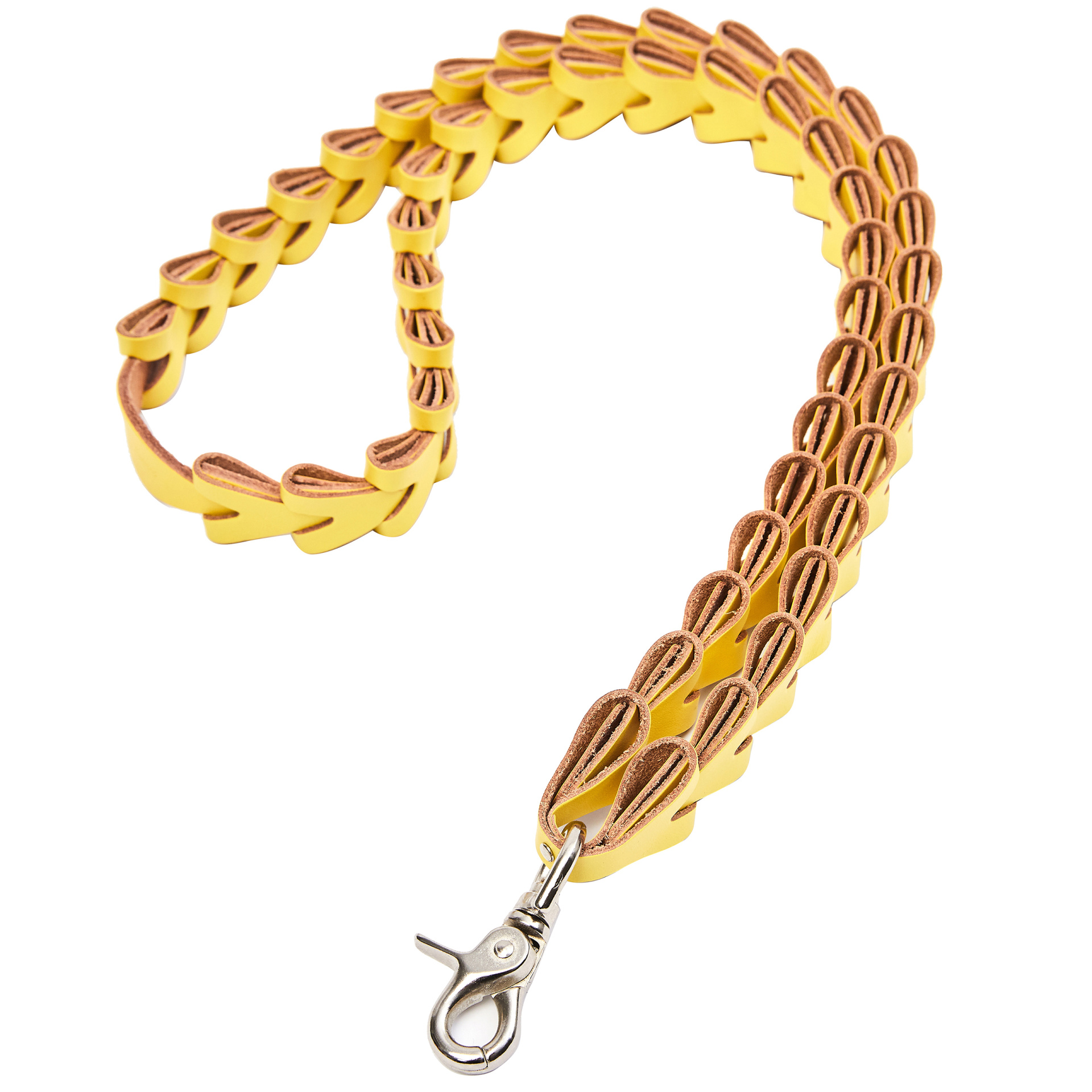 Hender Scheme Плетеный брелок из желтой кожи