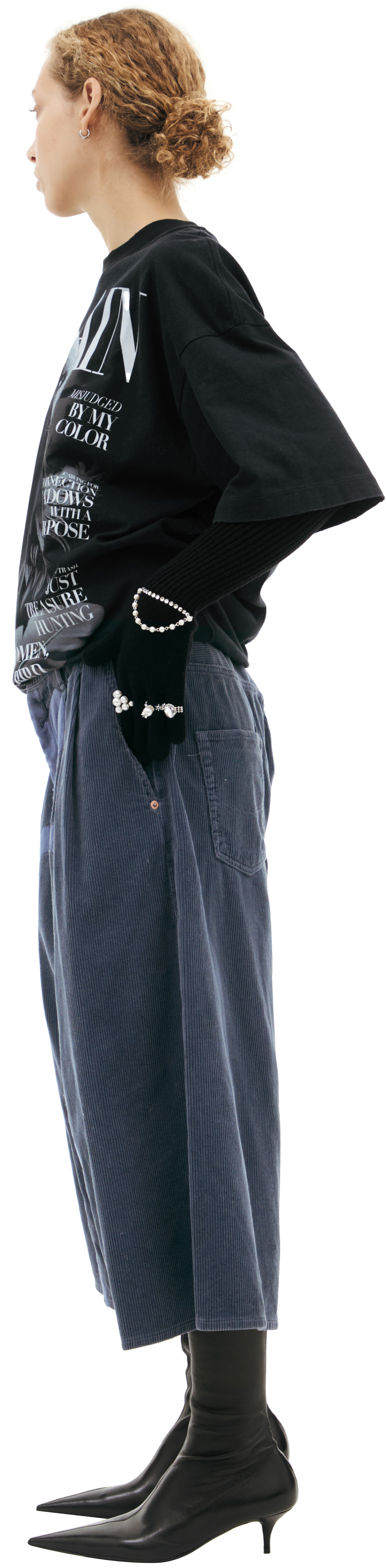 Doublet Укороченные брюки с принтом