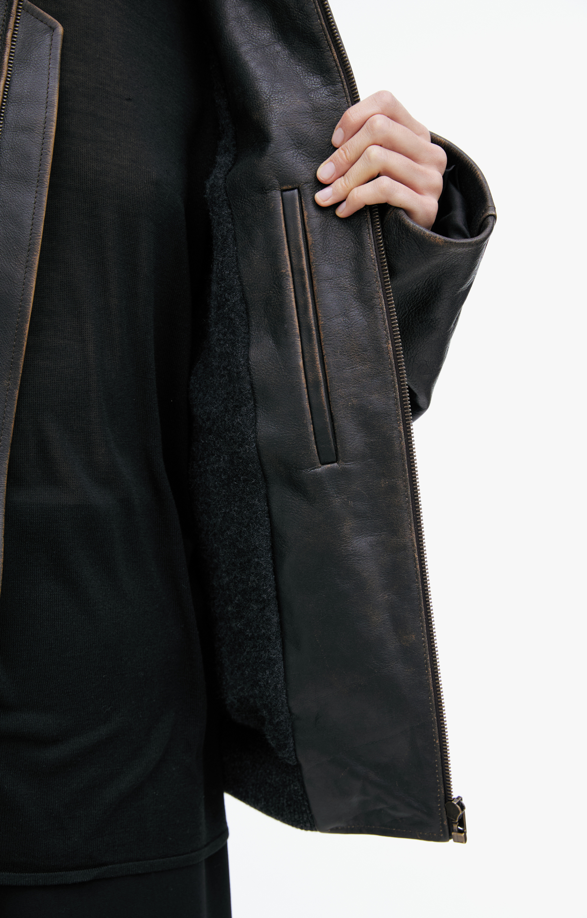 The Row Куртка с эффектом потертостей