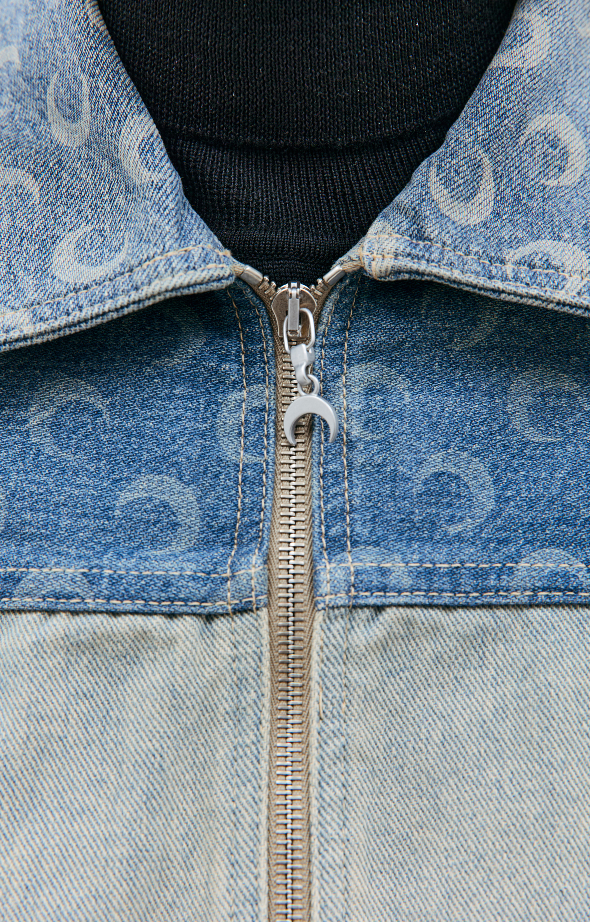 MARINE SERRE Джинсовая куртка на молнии