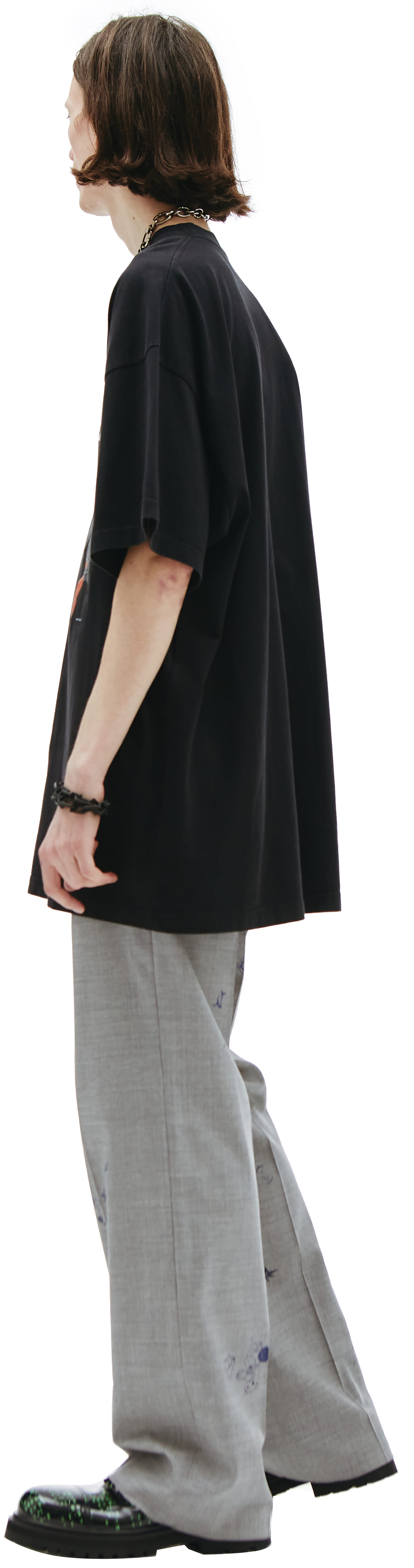 Balenciaga Оверсайз футболка с принтом Симпсоны