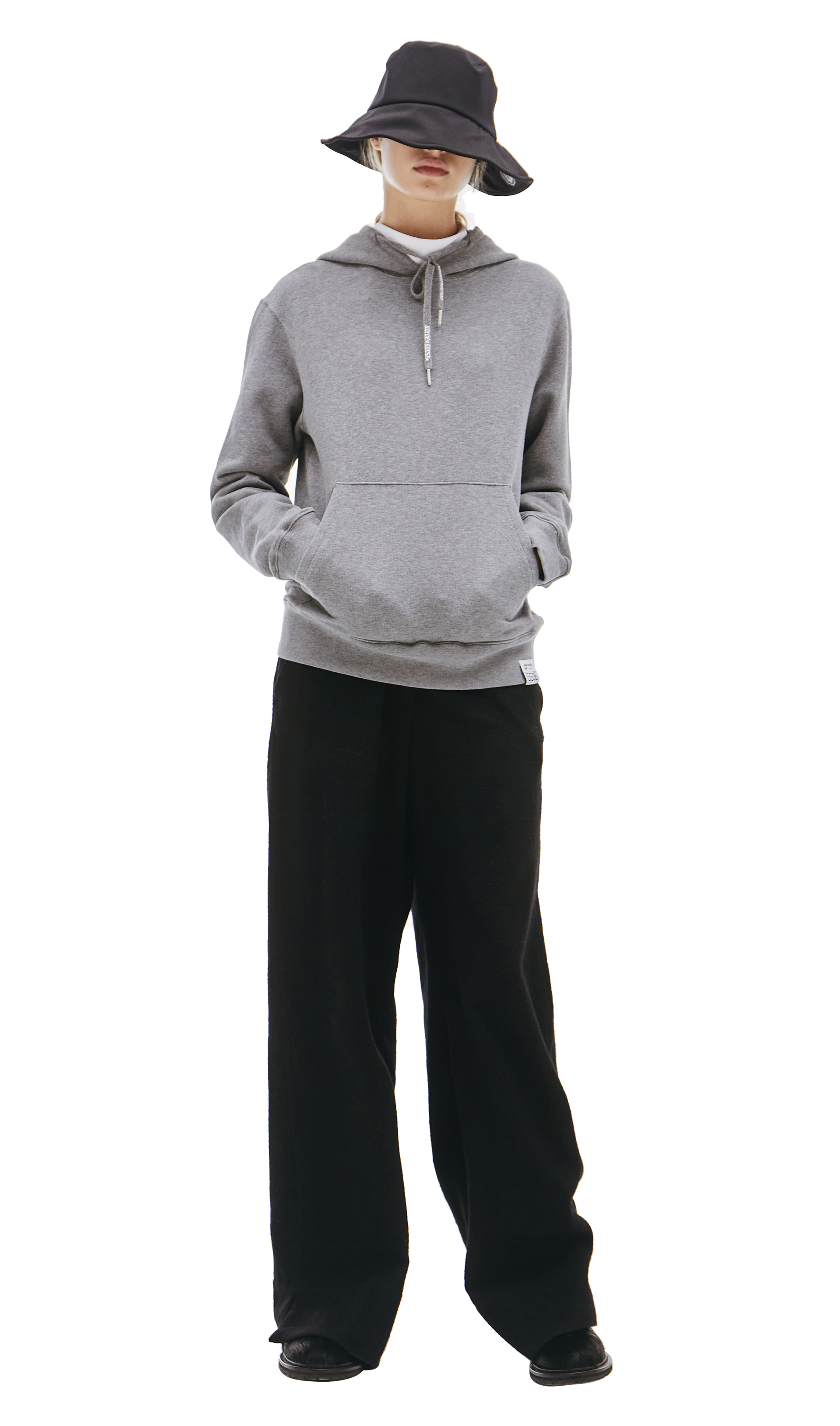 Golden Goose Серое худи с патчами