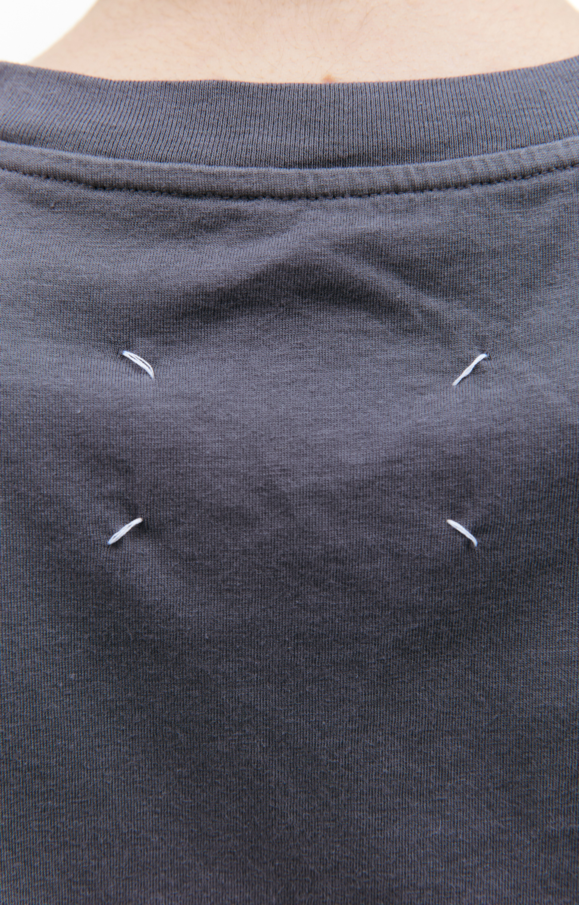 Maison Margiela Серая футболка из хлопка