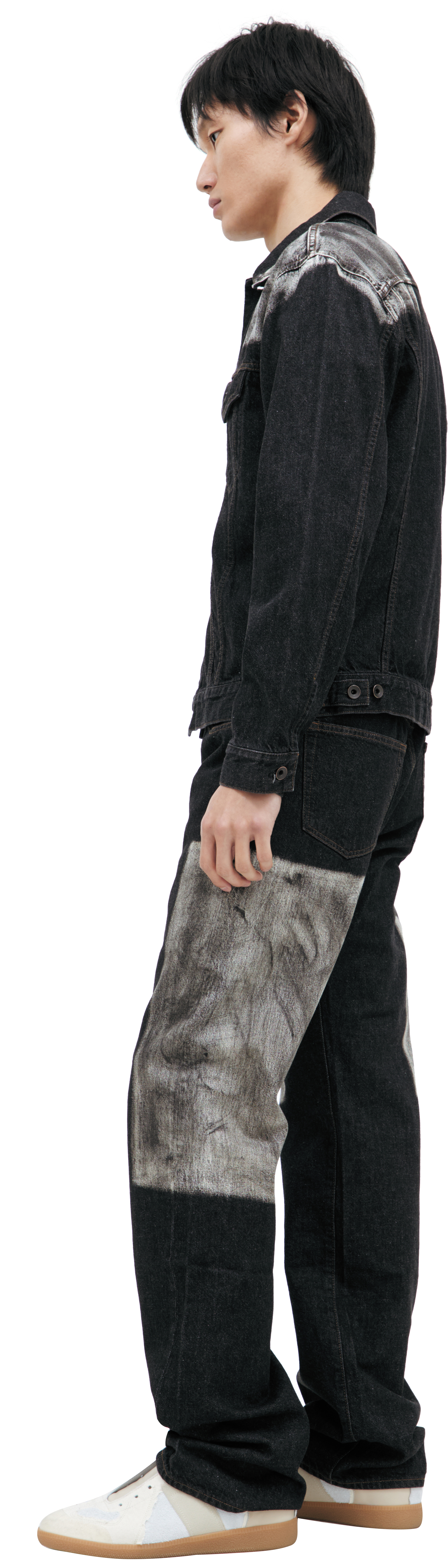 Yohji Yamamoto Джинсовая куртка с принтом