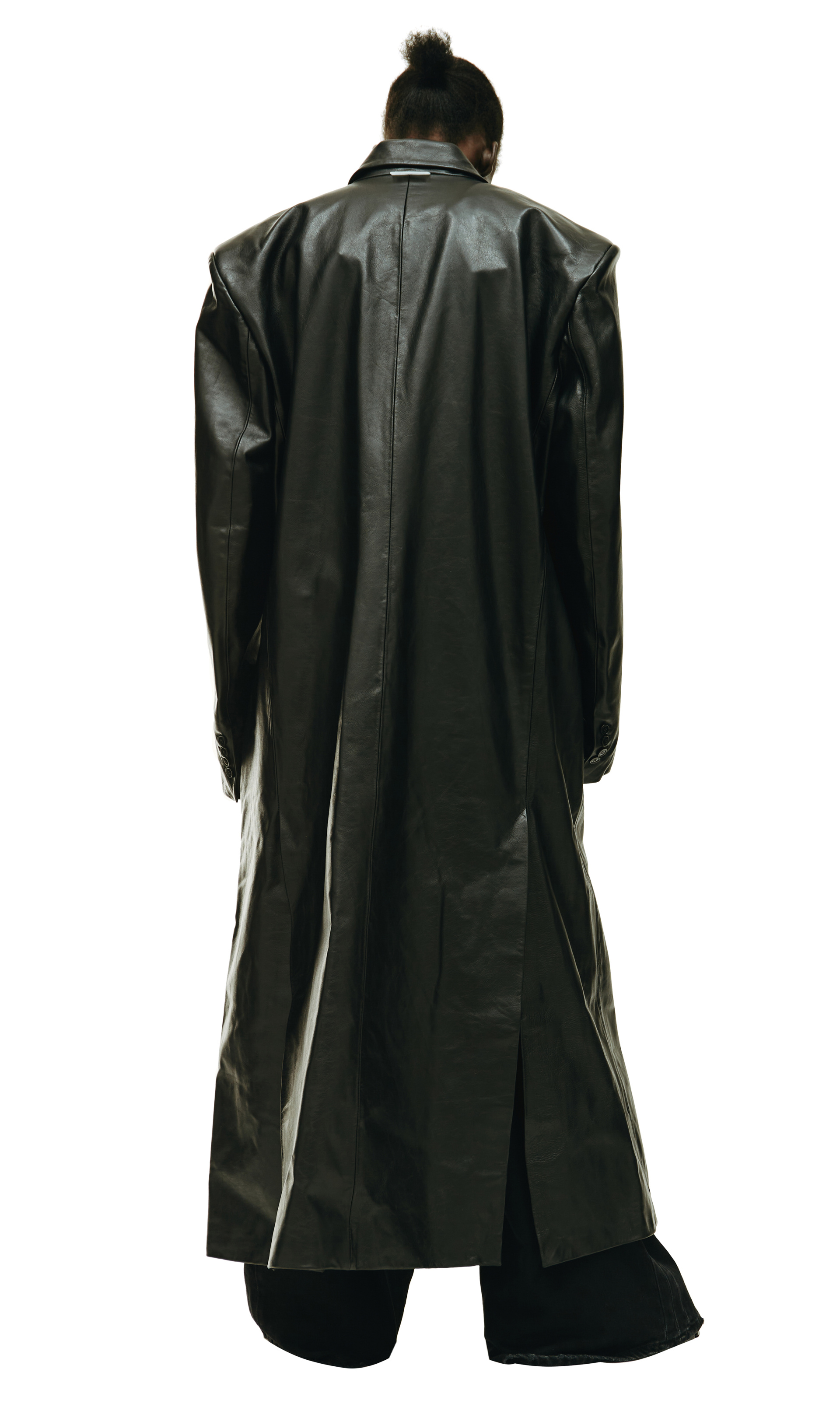 VETEMENTS Кожаное оверсайз пальто