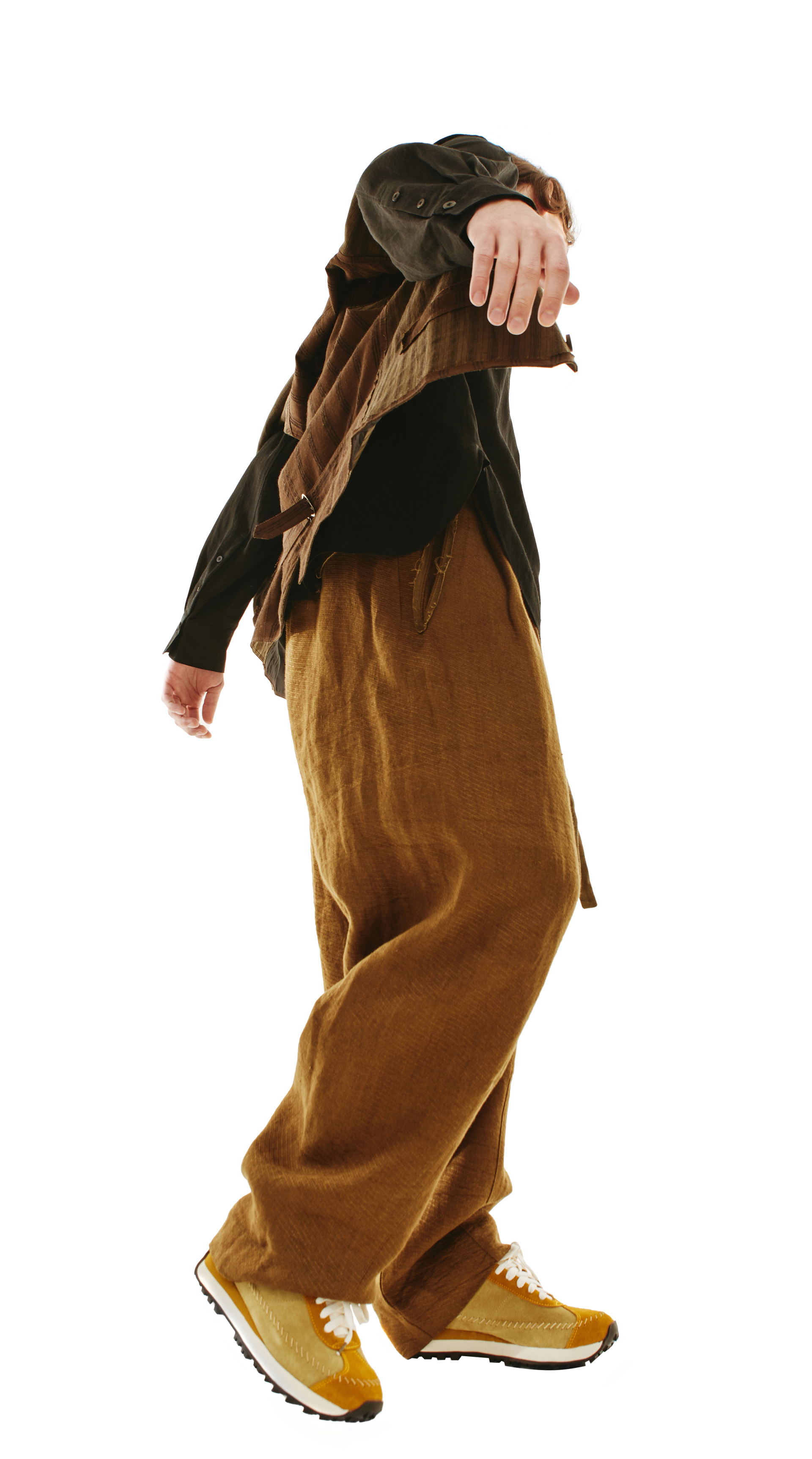 Ziggy Chen Комбинированный жилет в полоску