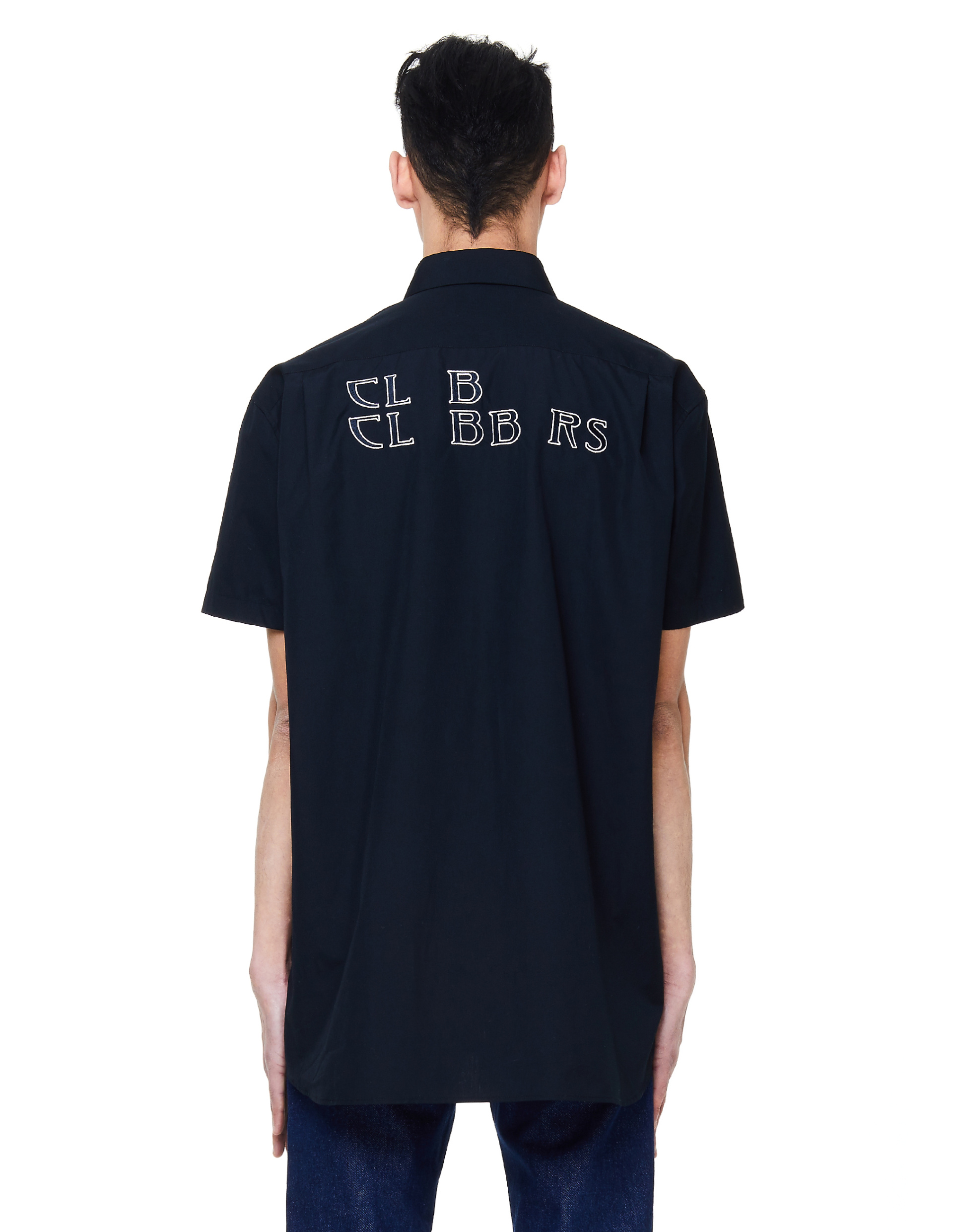 Raf Simons Хлопковая рубашка с вышивкой