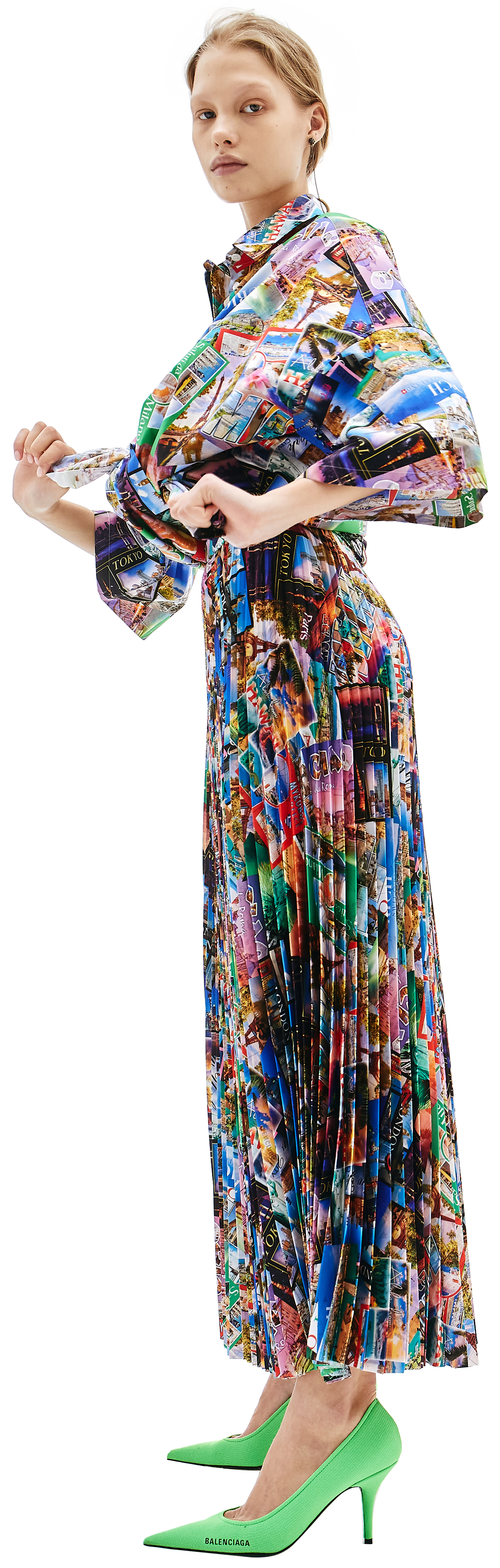 Balenciaga Плиссированная юбка с принтом Vareuse