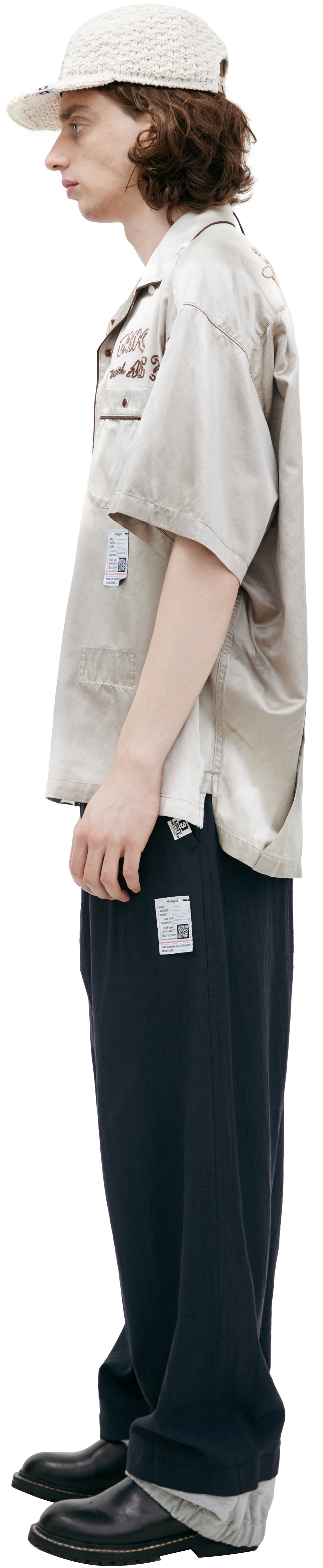 Maison Mihara Yasuhiro Рубашка в пижамном стиле