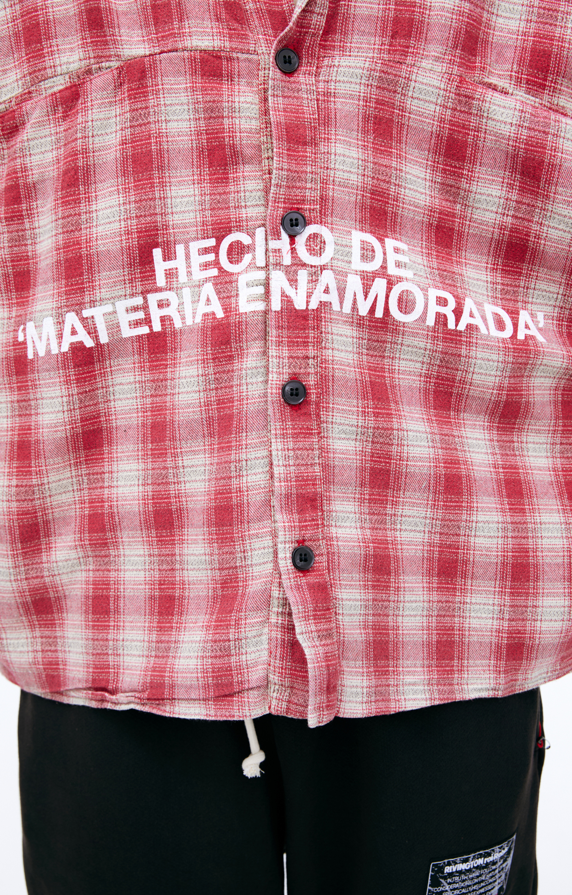 RRR123 Клетчатая рубашка с принтом