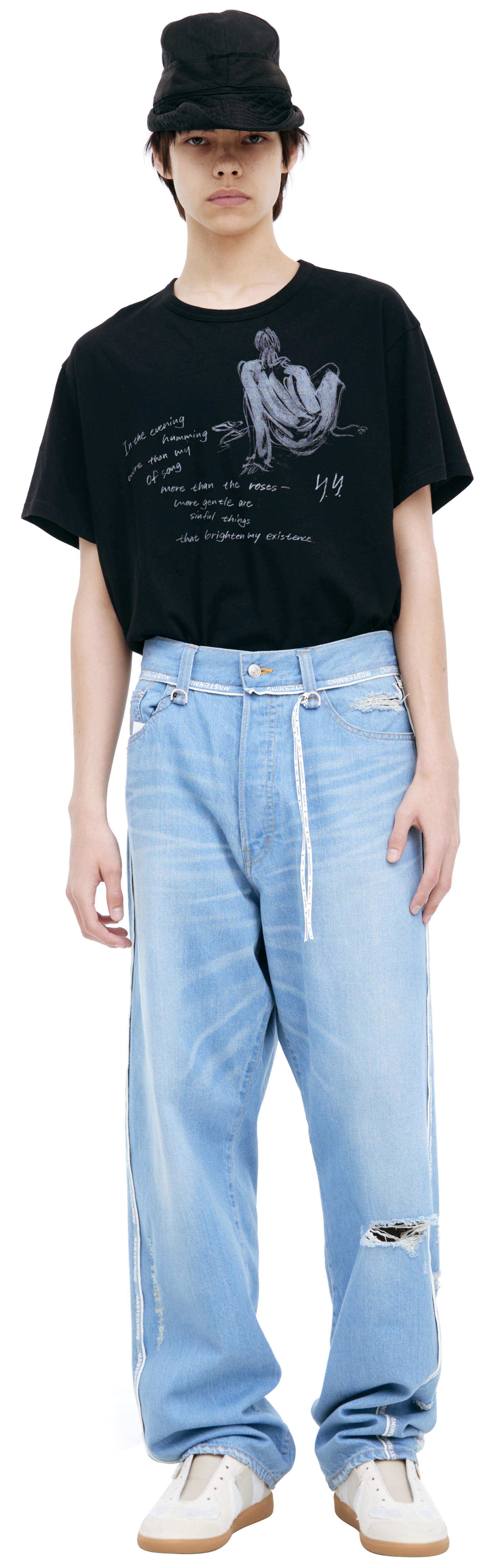 Mastermind WORLD Голубые джинсы с лампасами