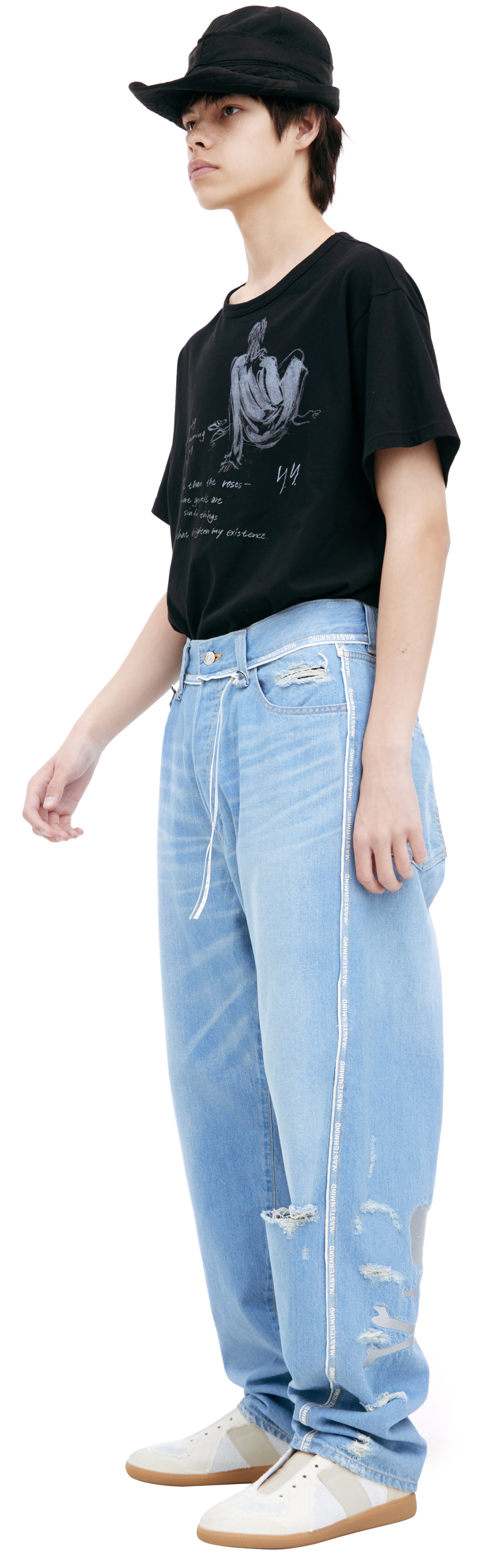 Mastermind WORLD Голубые джинсы с лампасами