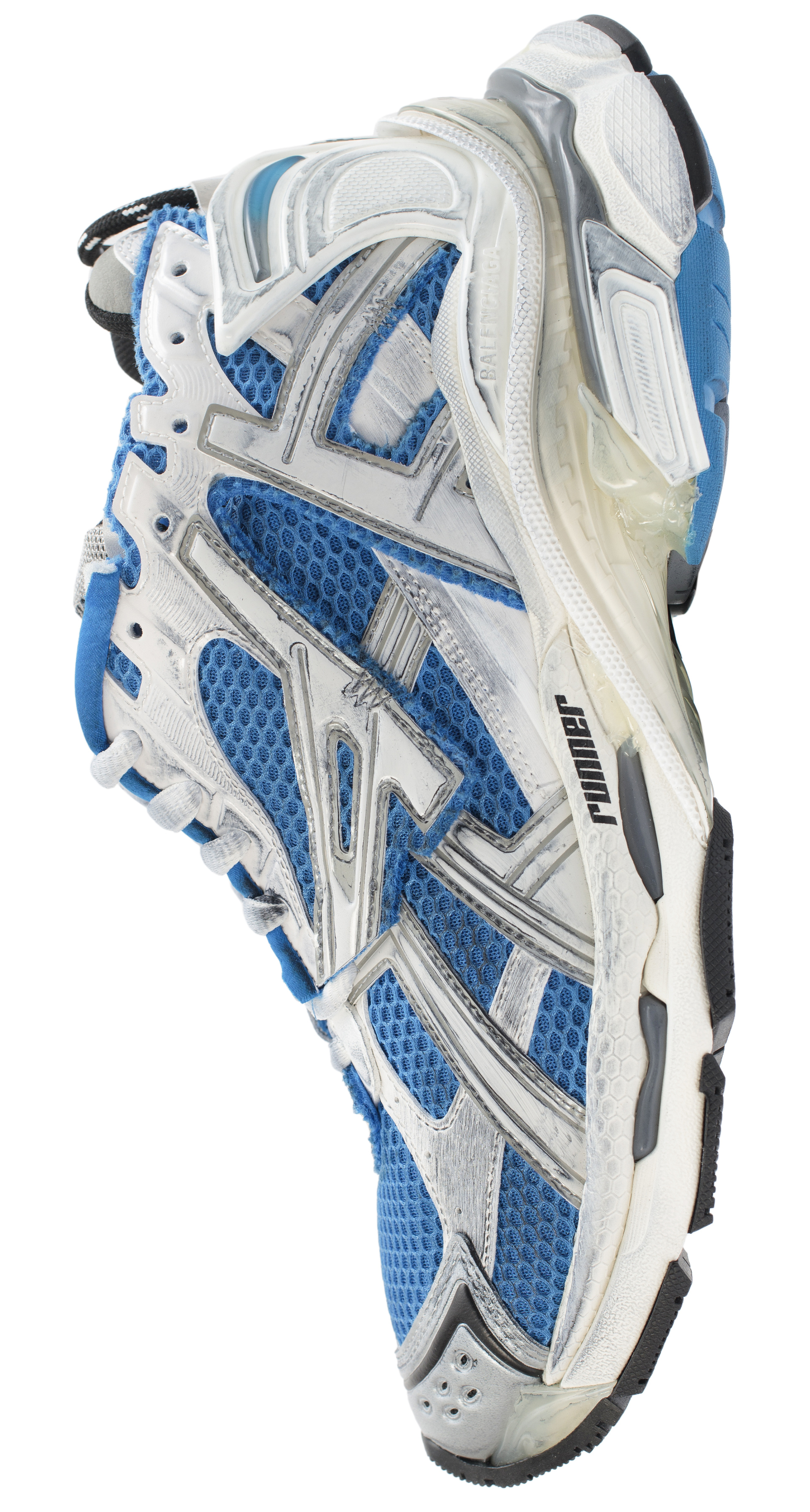 Balenciaga Серо-голубые кроссовки Runner