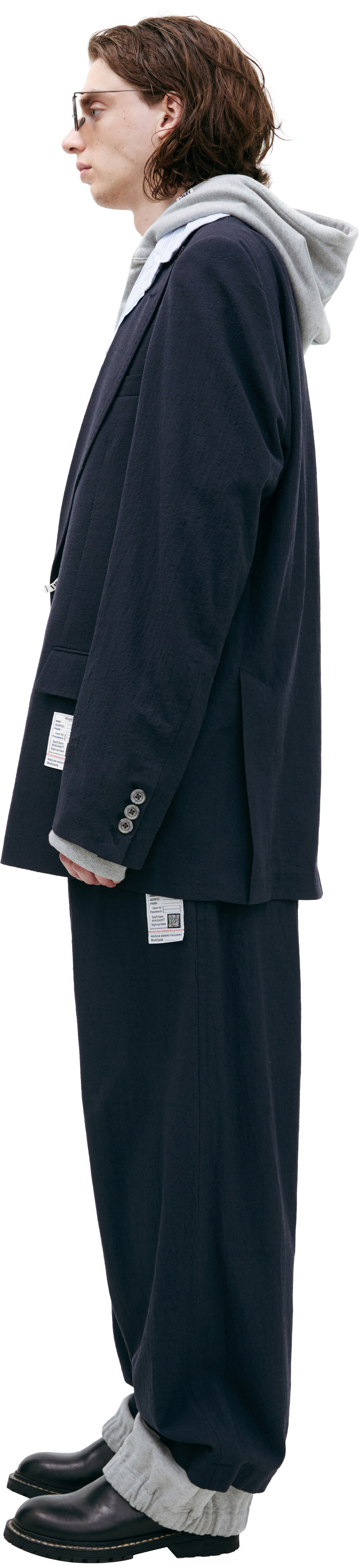 Maison Mihara Yasuhiro Пиджак с вшитой рубашкой