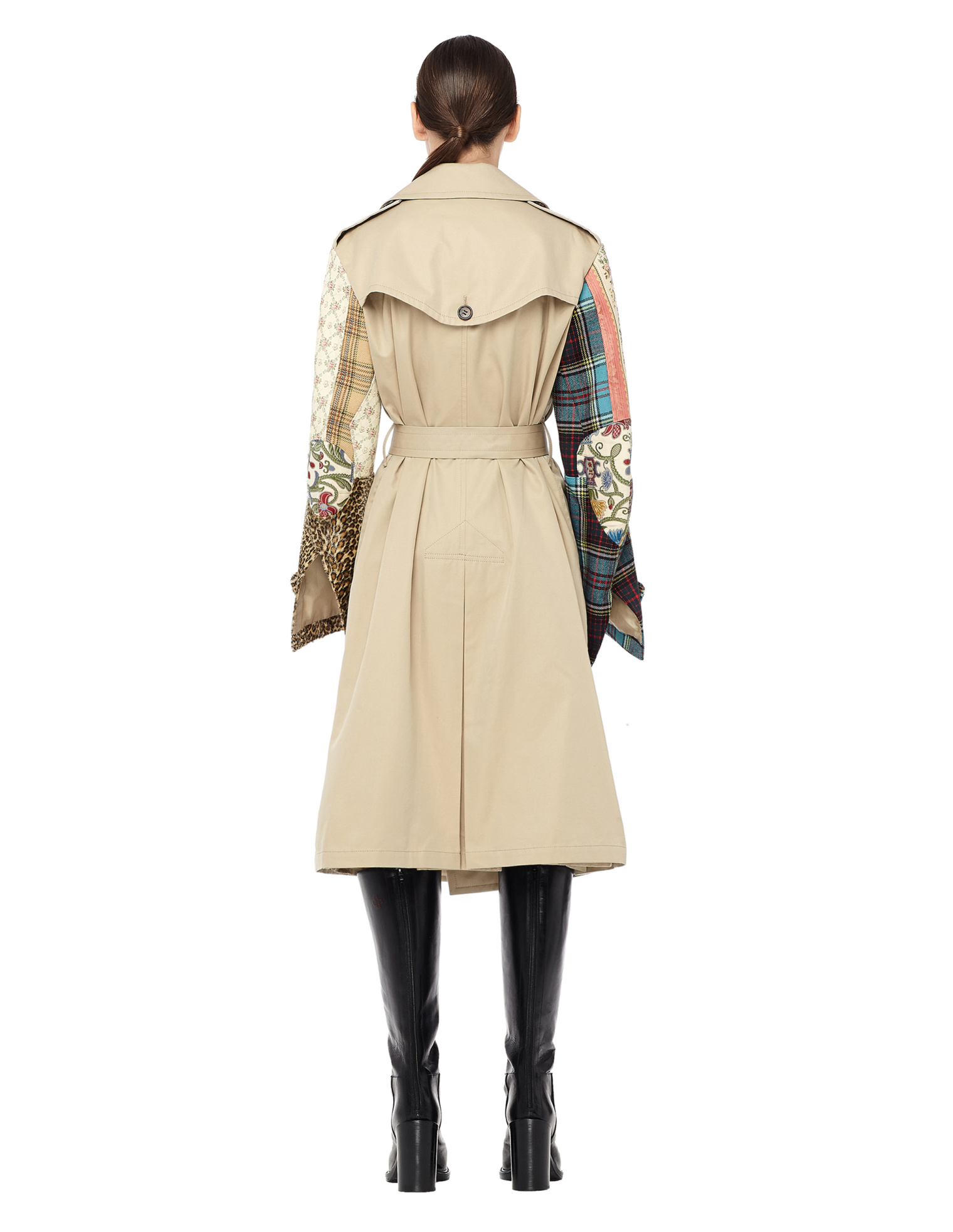 Junya Watanabe Тренч с рукавами-patchwork