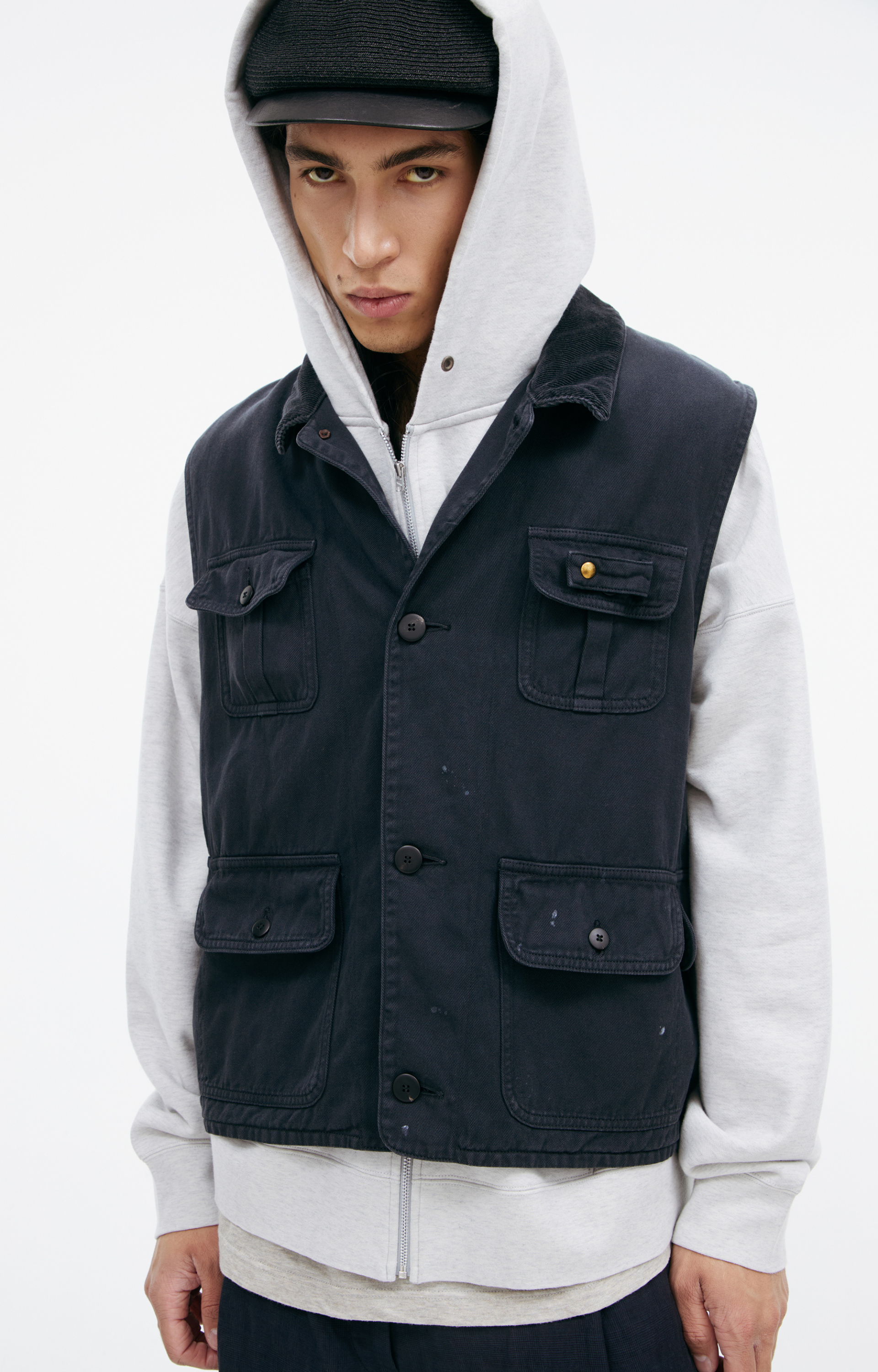 visvim Черный жилет карго