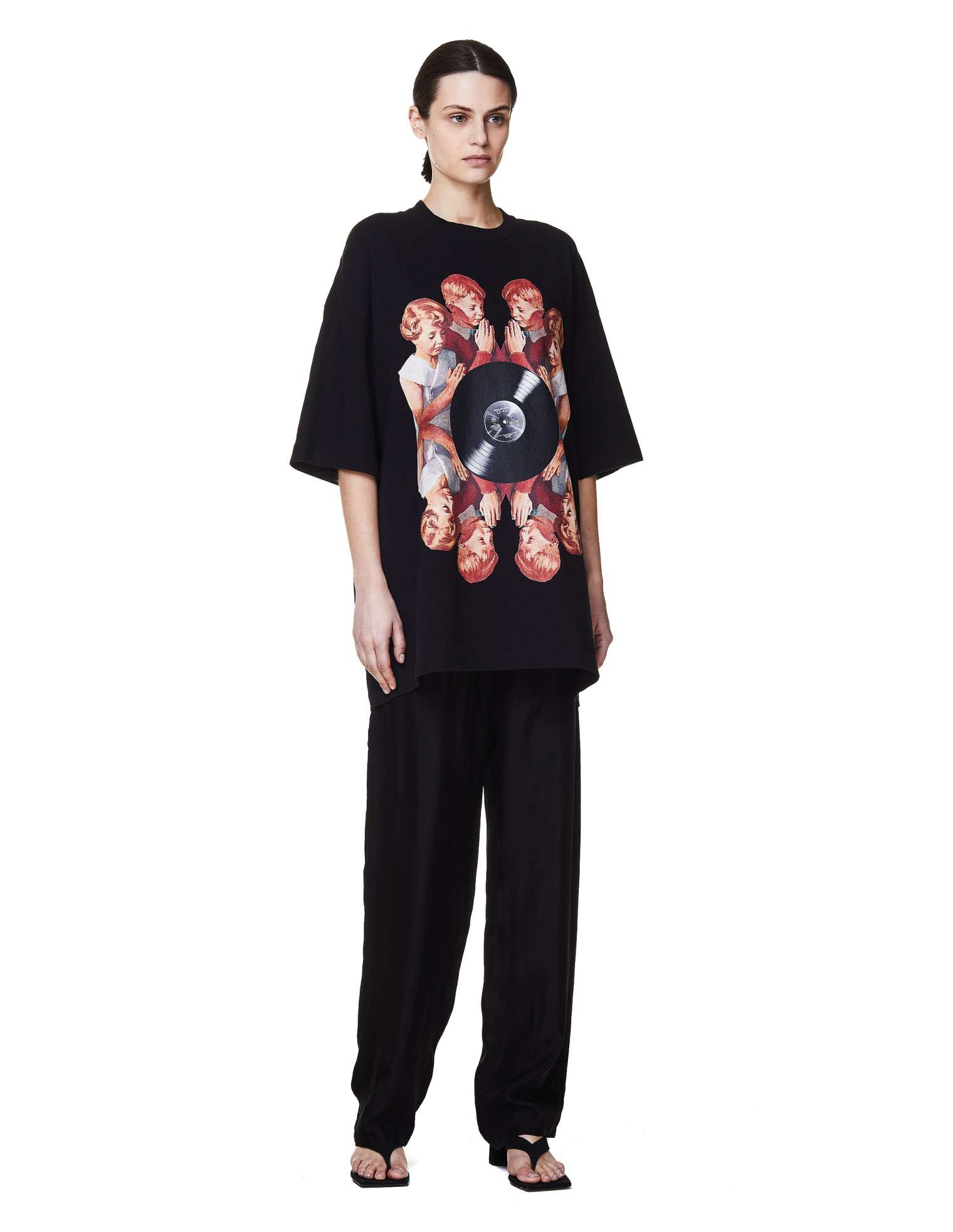 Haider Ackermann Черные бархатные брюки