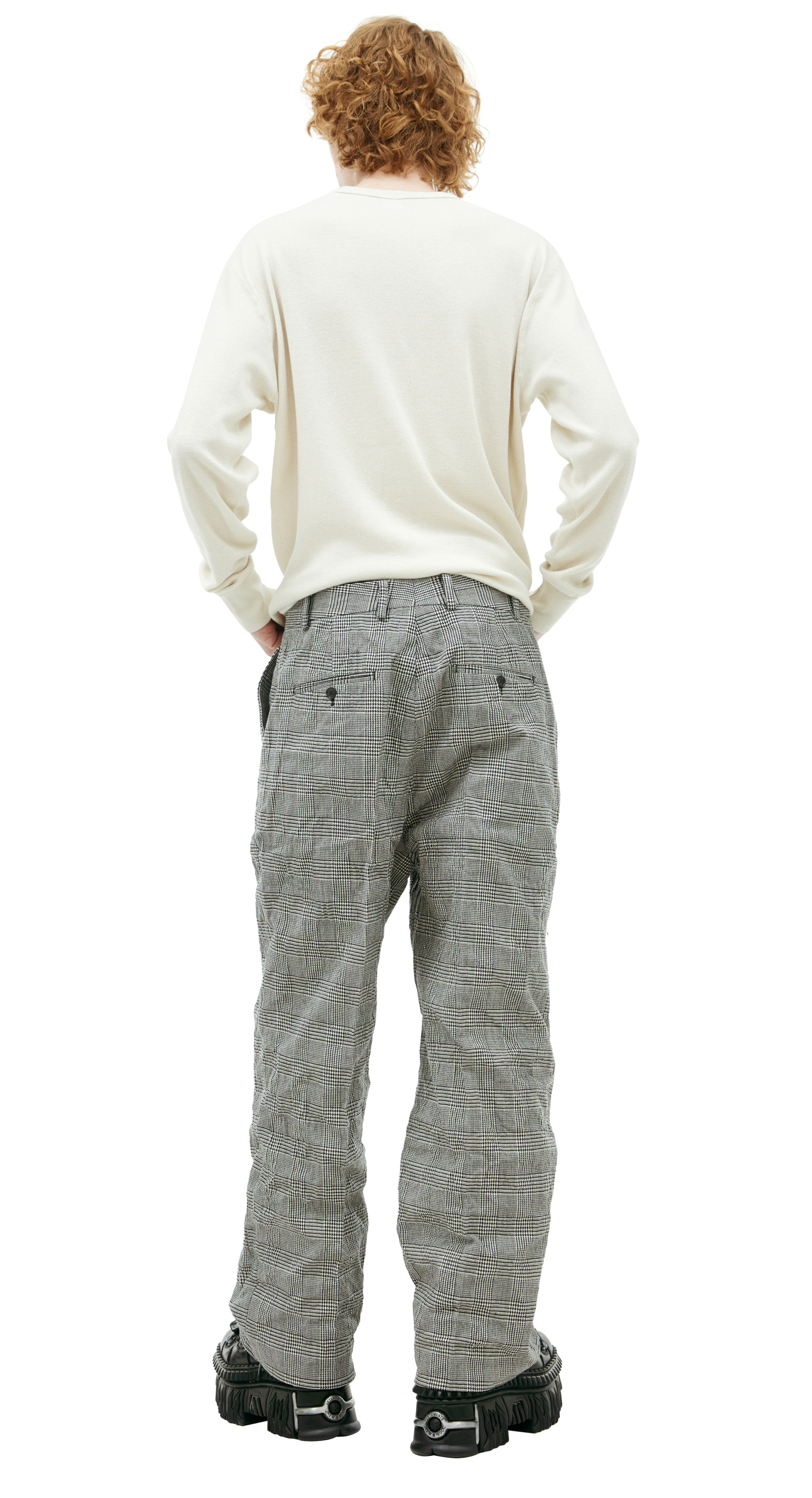 VETEMENTS Серые брюки в клетку