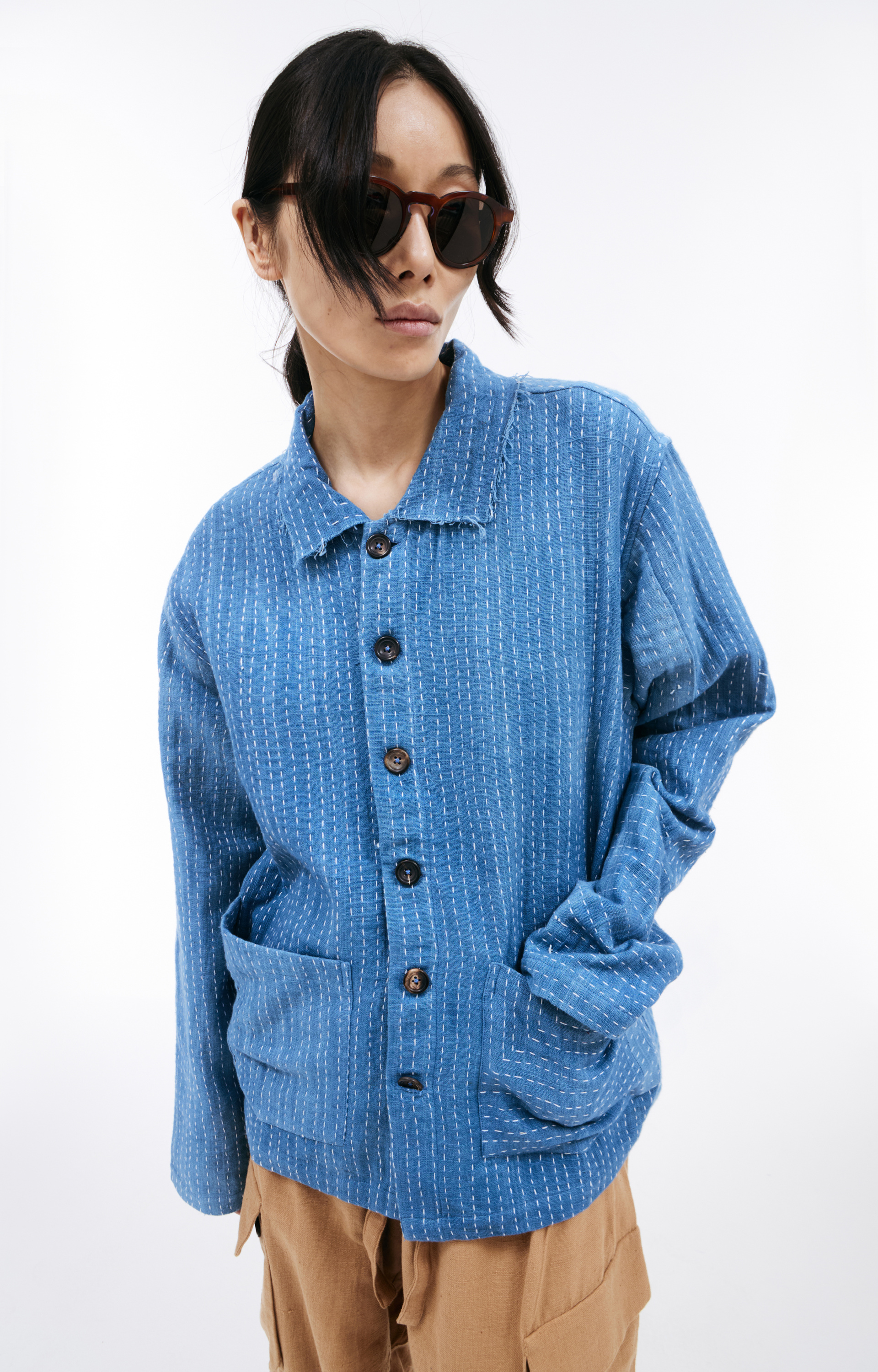 KARTIK Research Куртка в контрастной строчкой