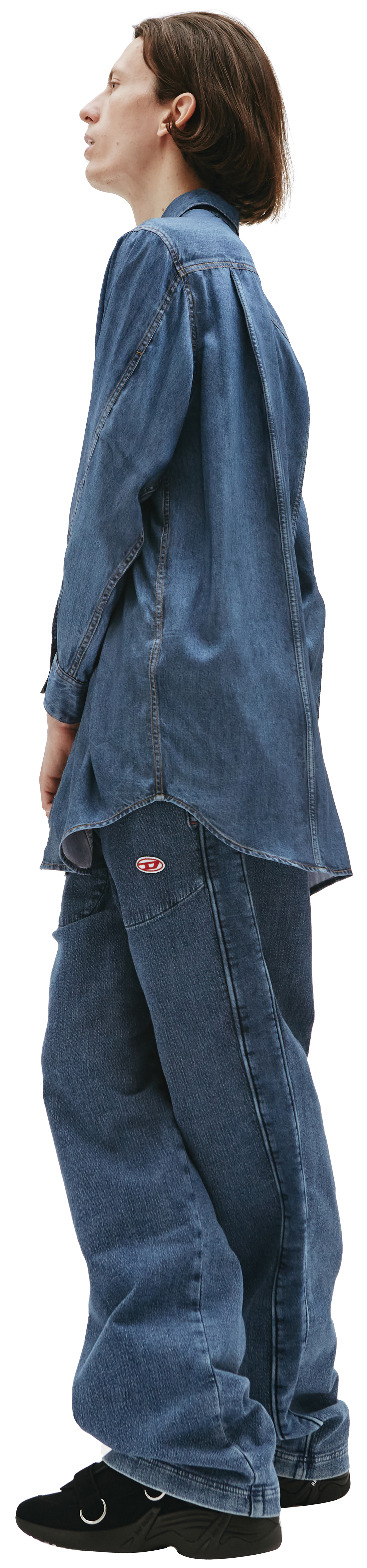 Diesel Удлиненная рубашка с монопринтом