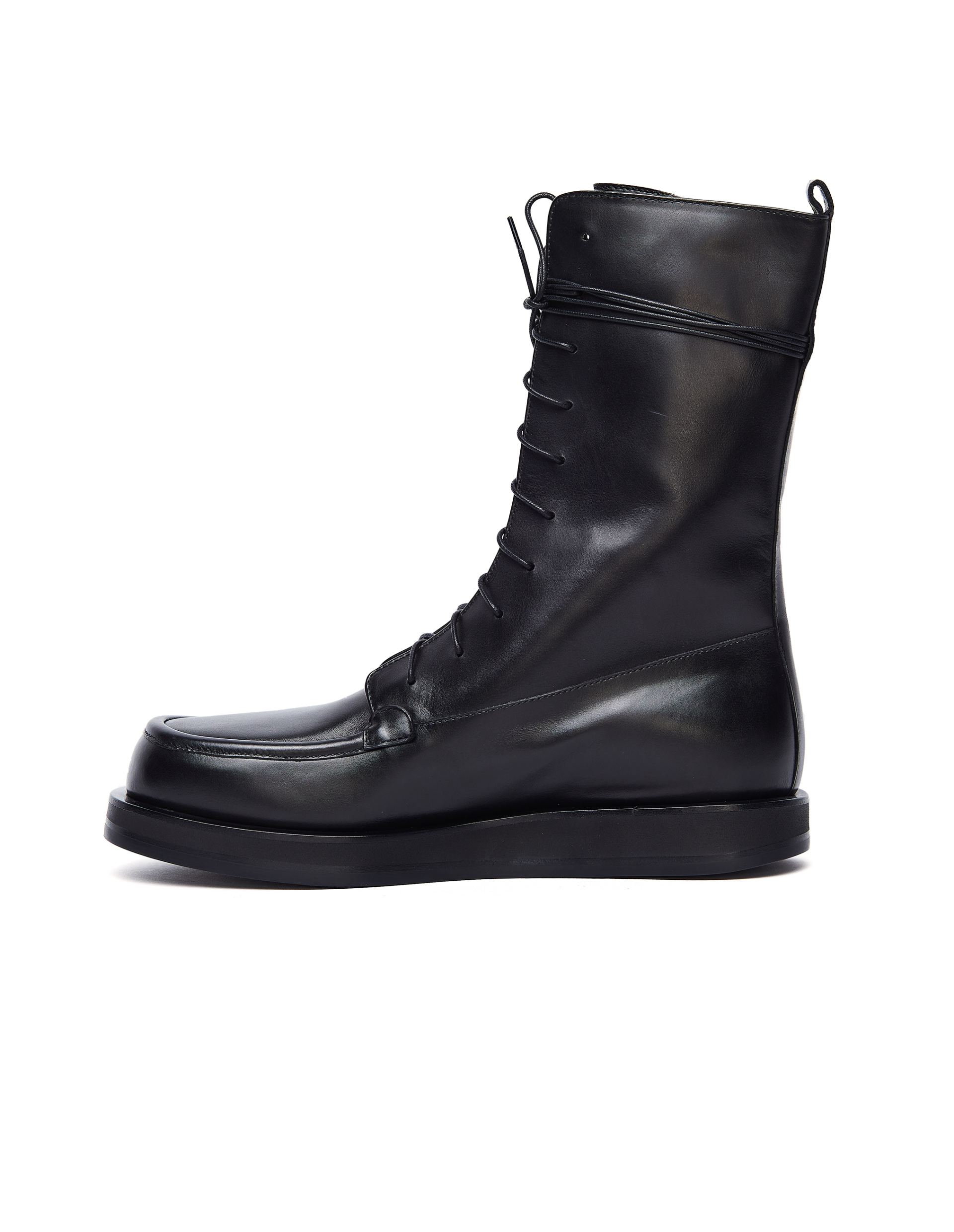 The Row Черные кожаные ботинки Patty