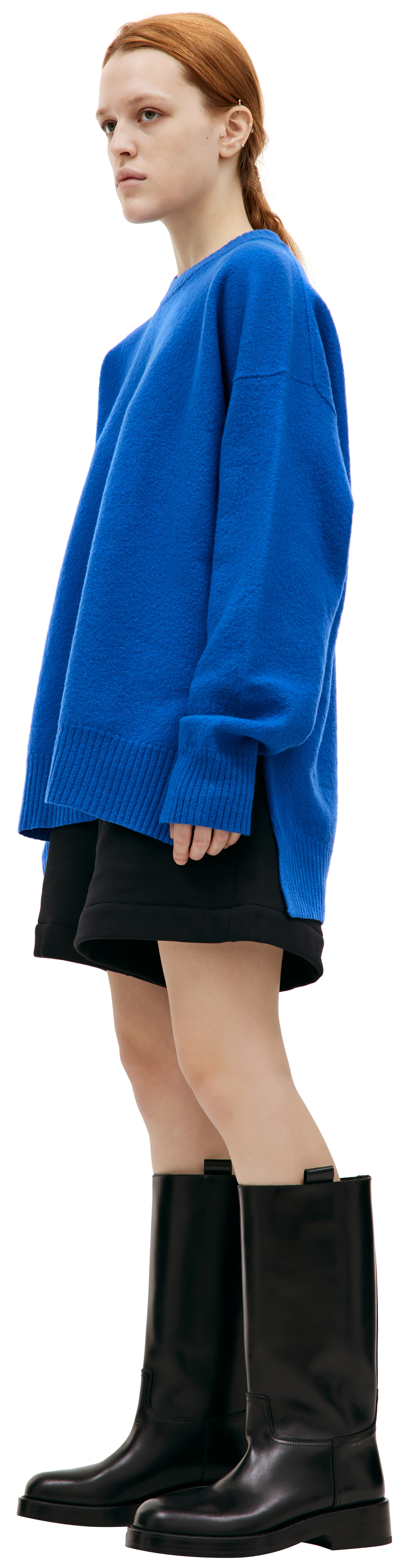 Jil Sander Шерстяной свитер с разрезами