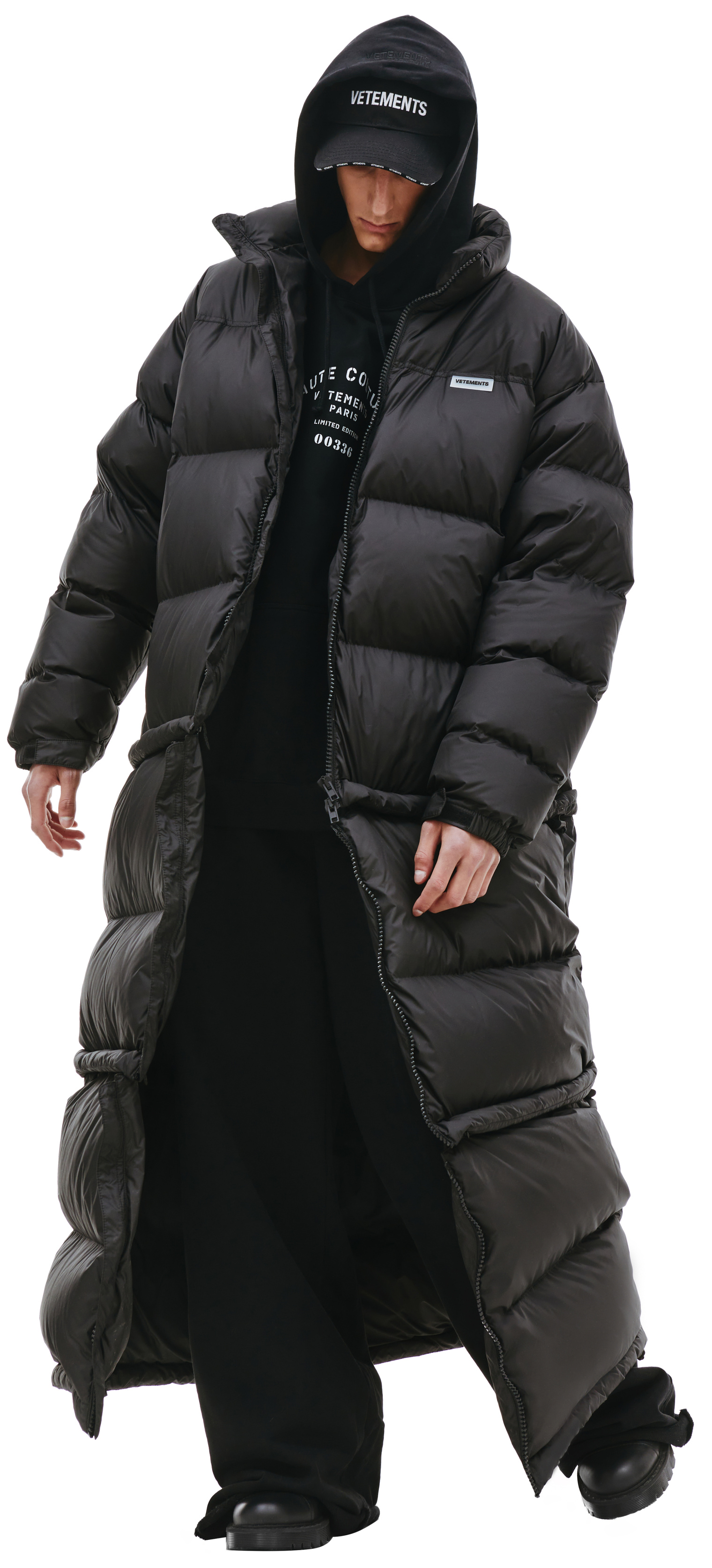 VETEMENTS Длинный пуховик-трансформер