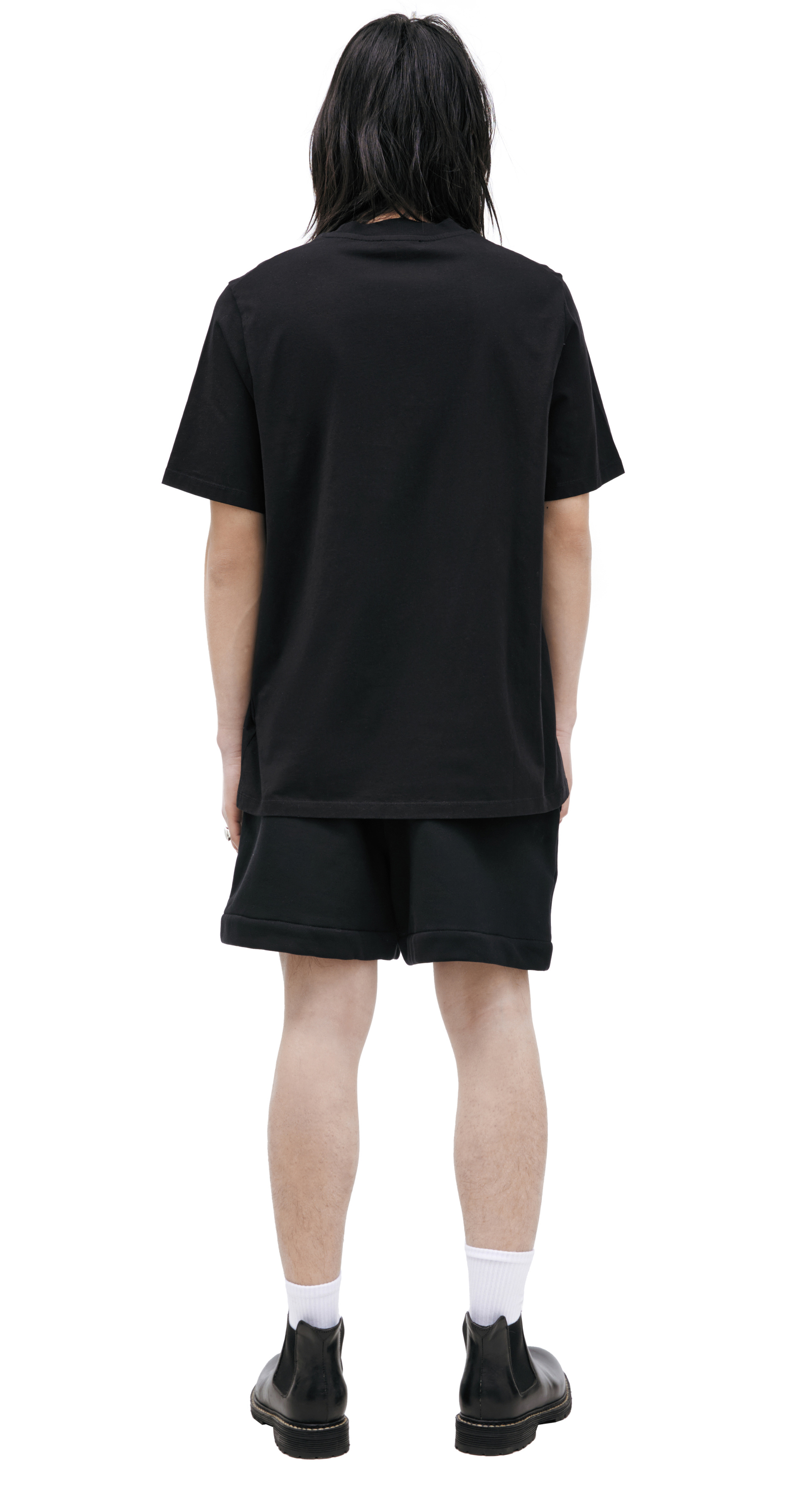 Jil Sander Черная футболка из хлопка
