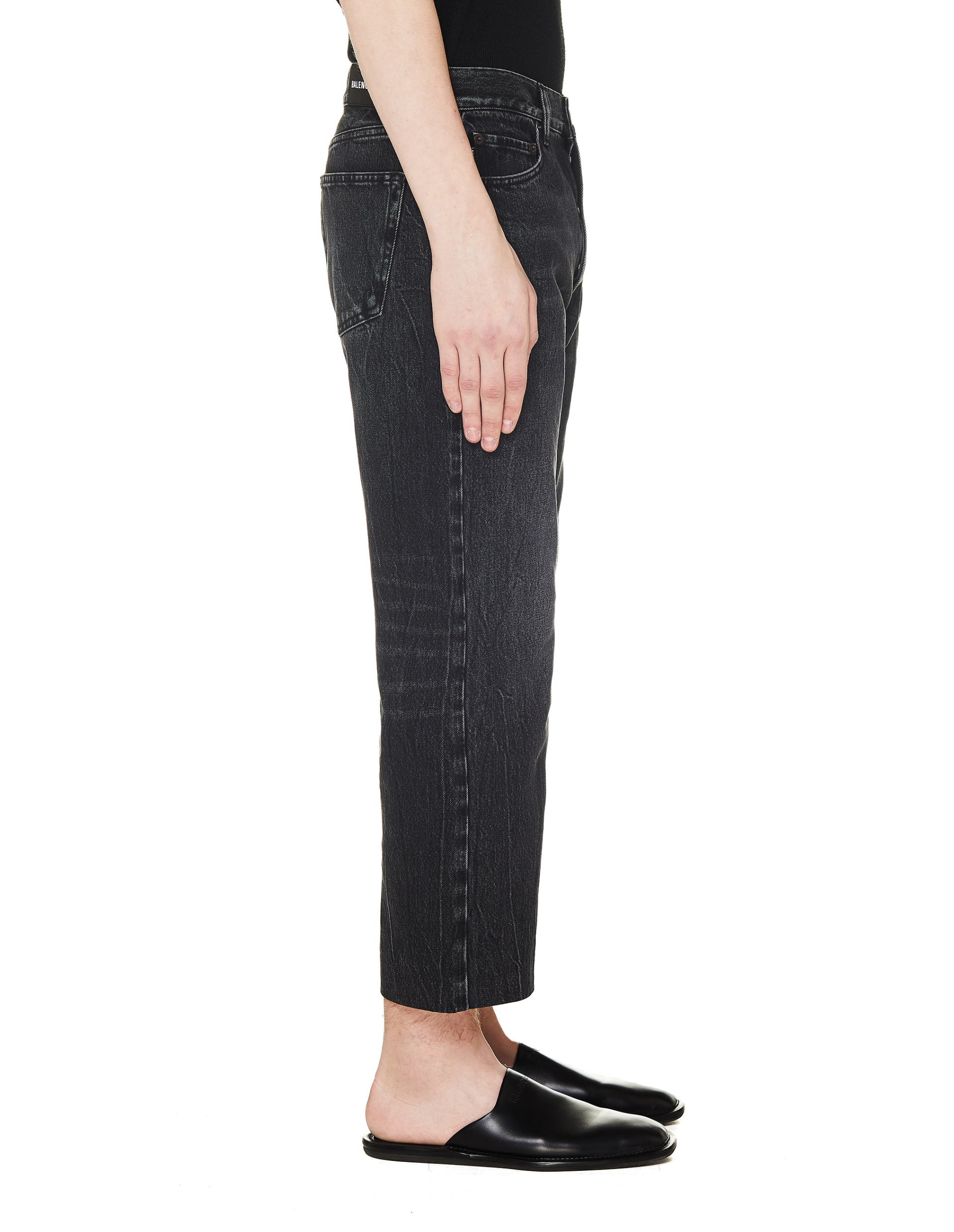 Balenciaga Укороченные джинсы с потертостями