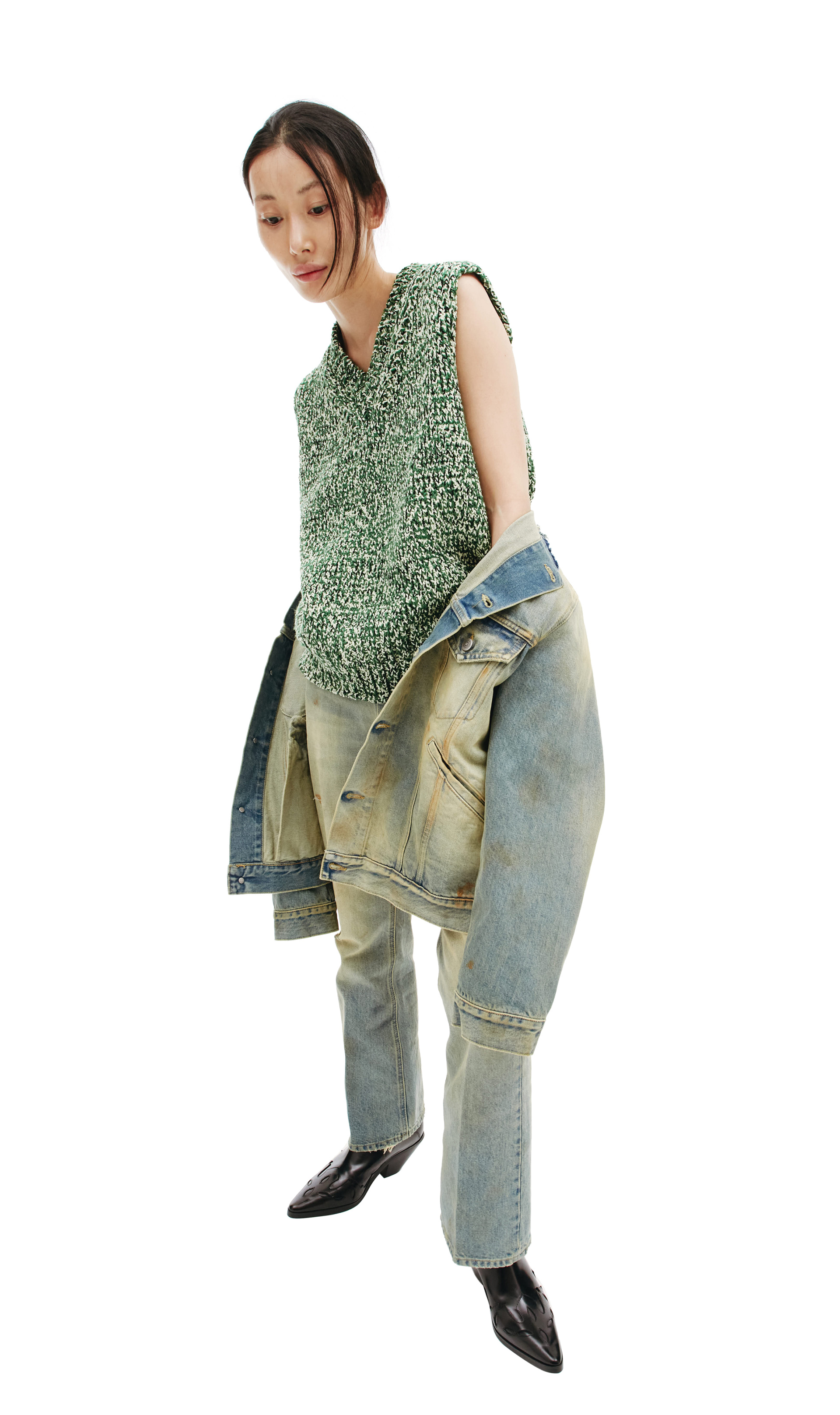 Maison Margiela Джинсовая куртка без воротника