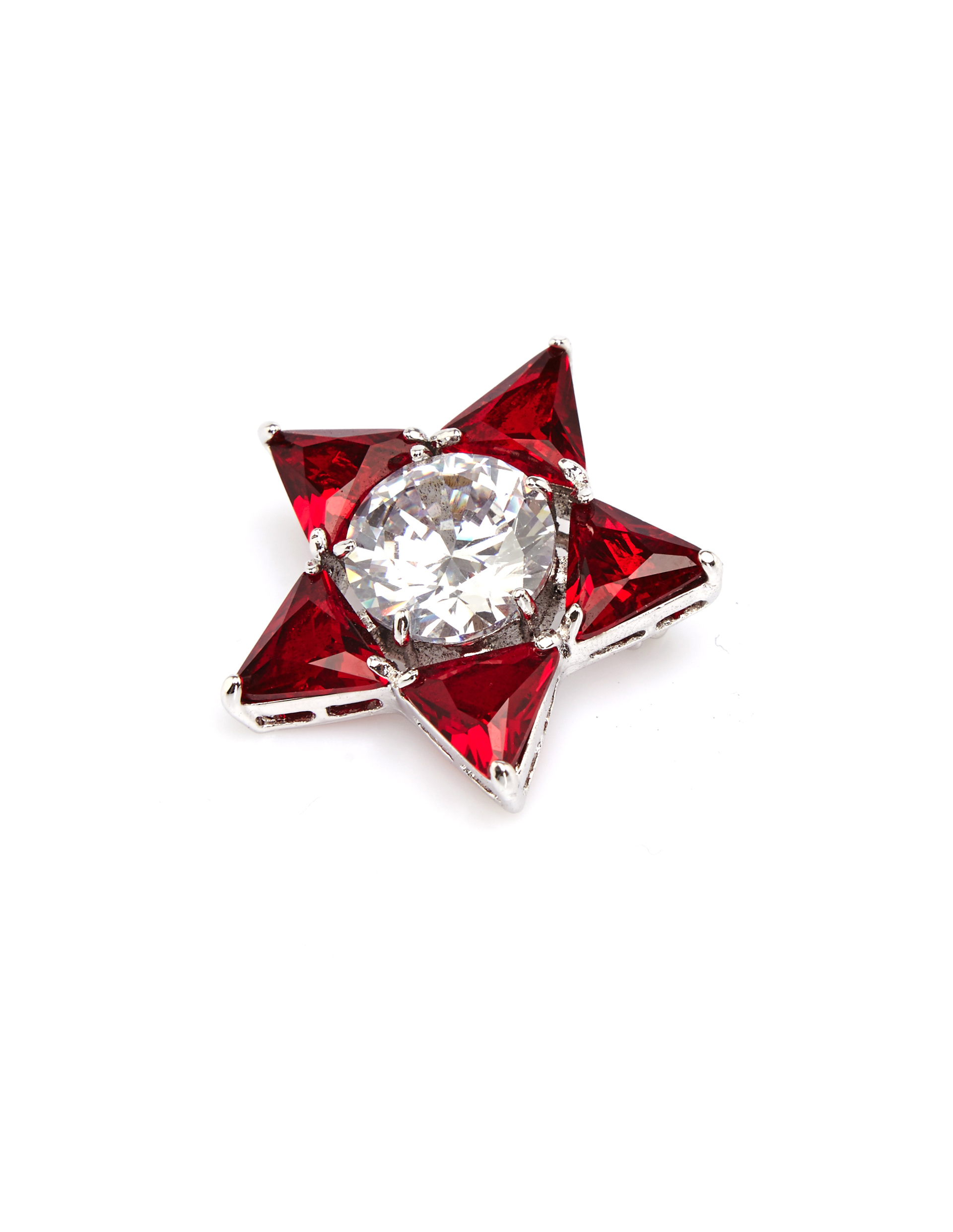 Olga Soldatova Брошь-звезда с красными кристаллами