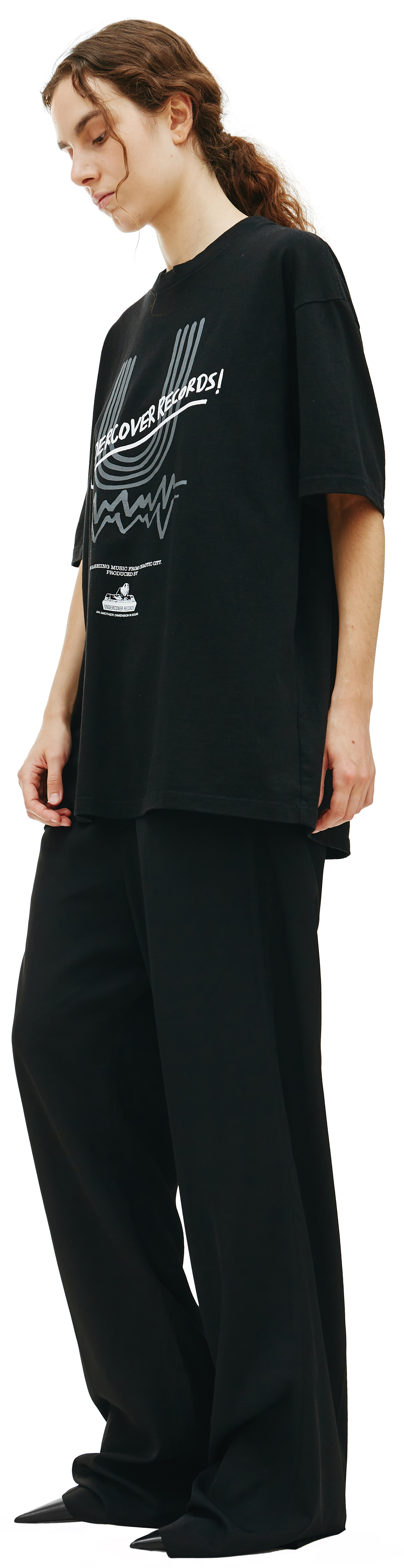Undercover Черная футболка с принтом Undercover Records