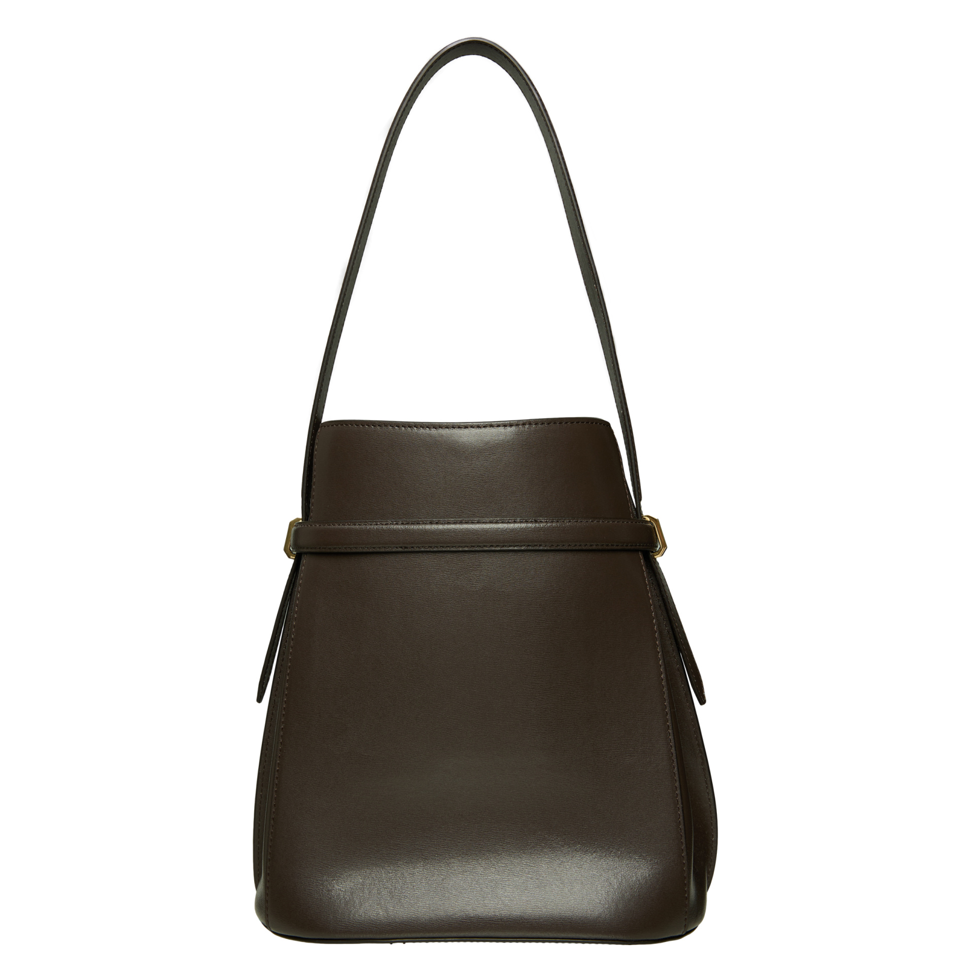 TOTEME Коричневая сумка-ведро Belted Bucket